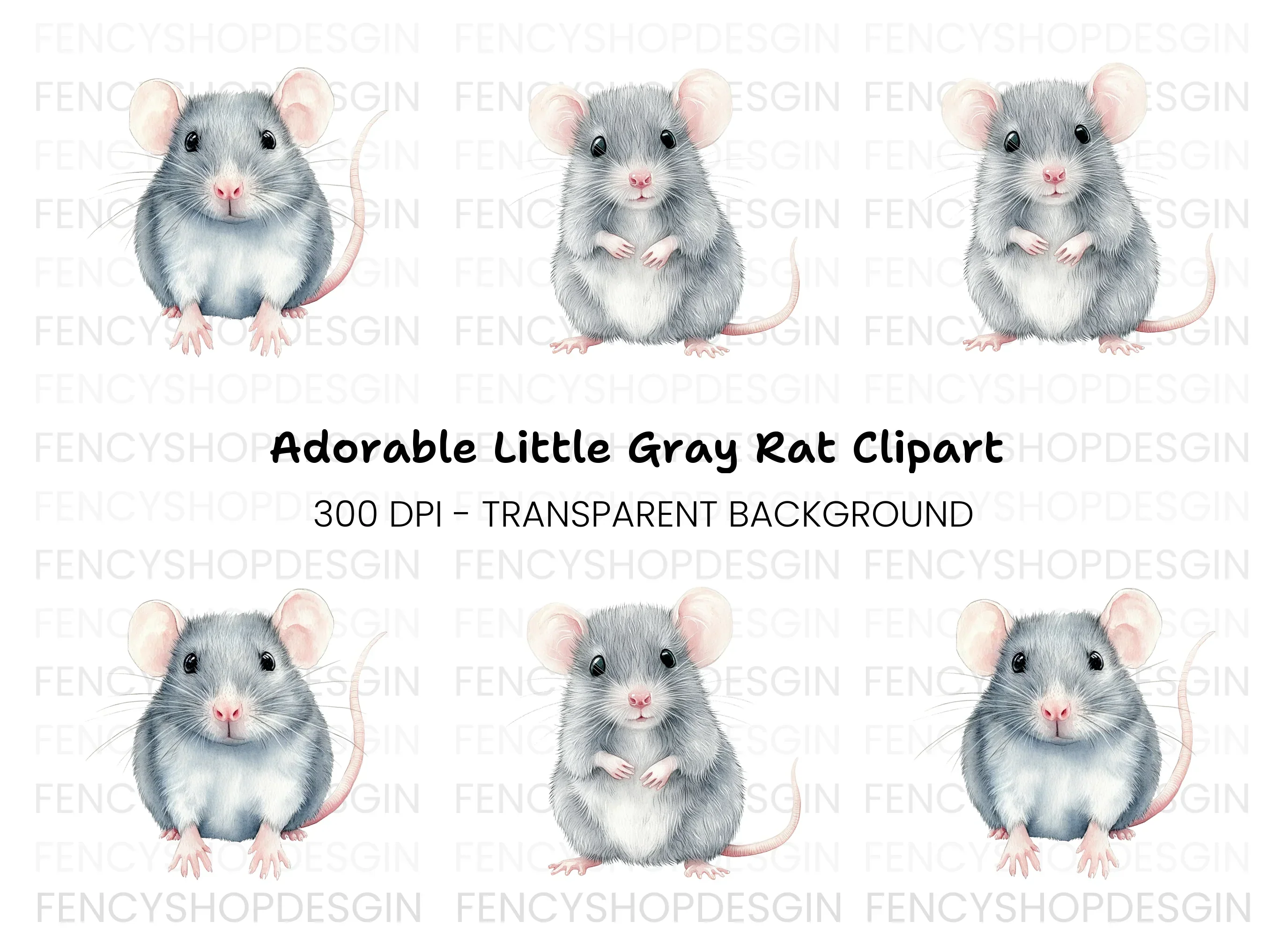 Charming Little Mouse Clipart Bundle