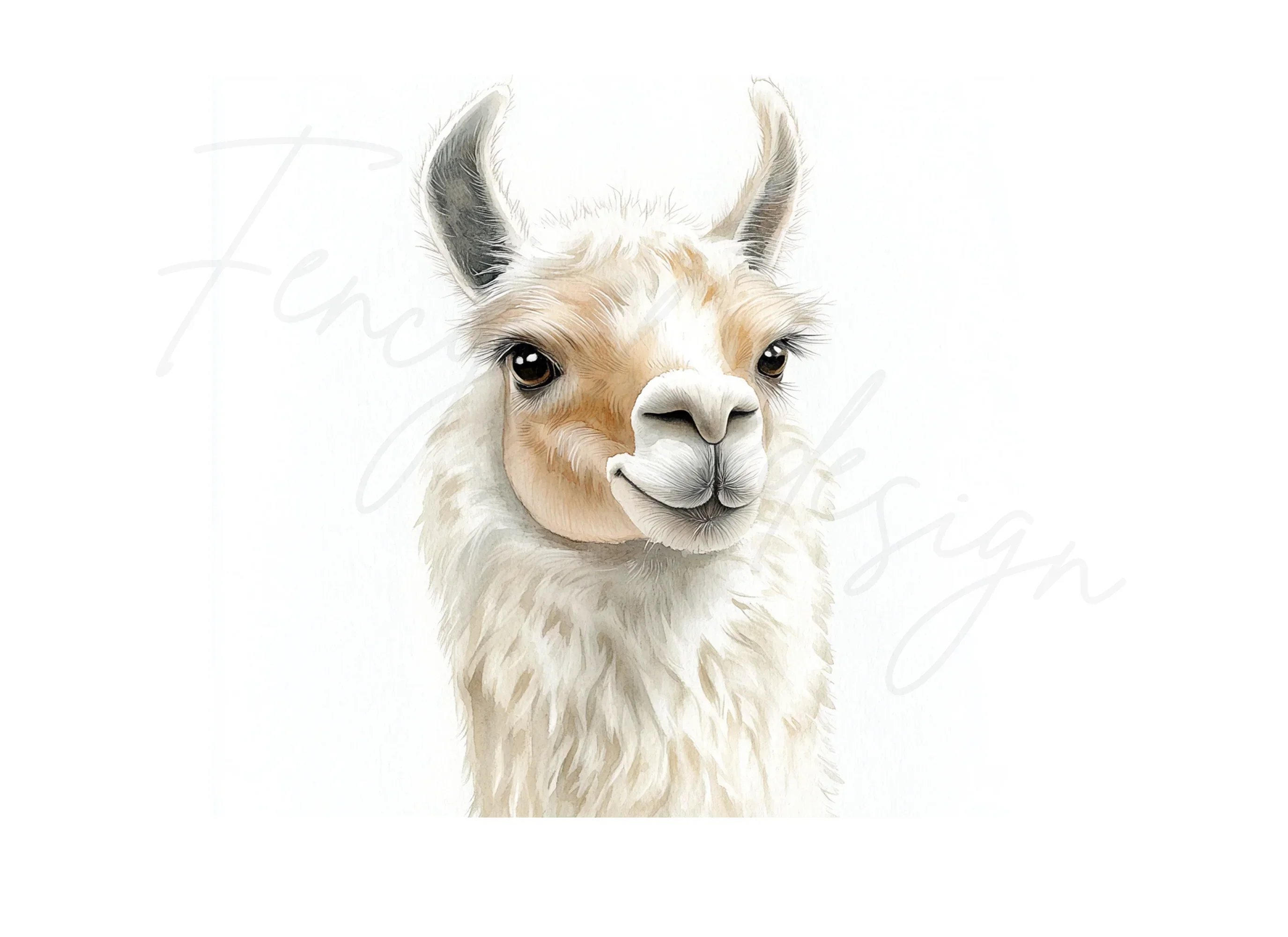 Charming Llama Portraits Clipart Bundle - Image 3