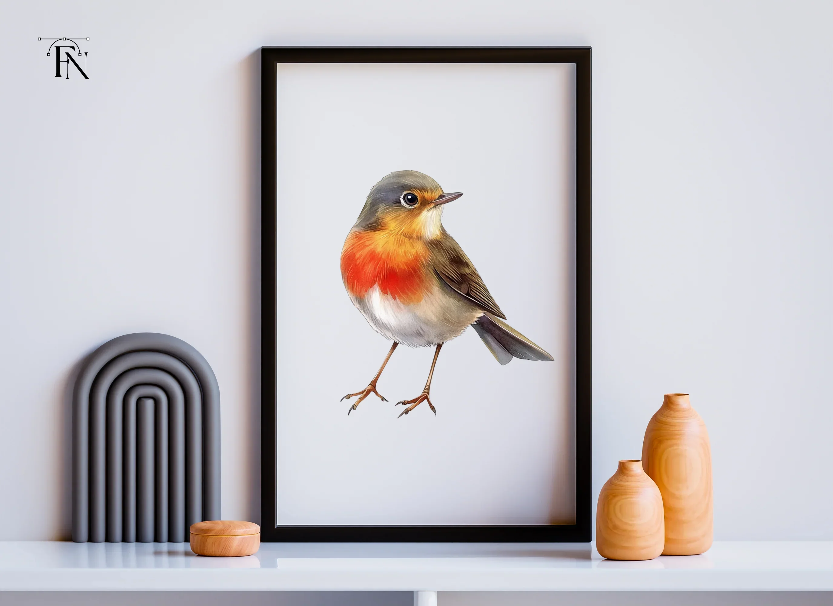Charming Robin Bird Clipart Bundle - Image 6