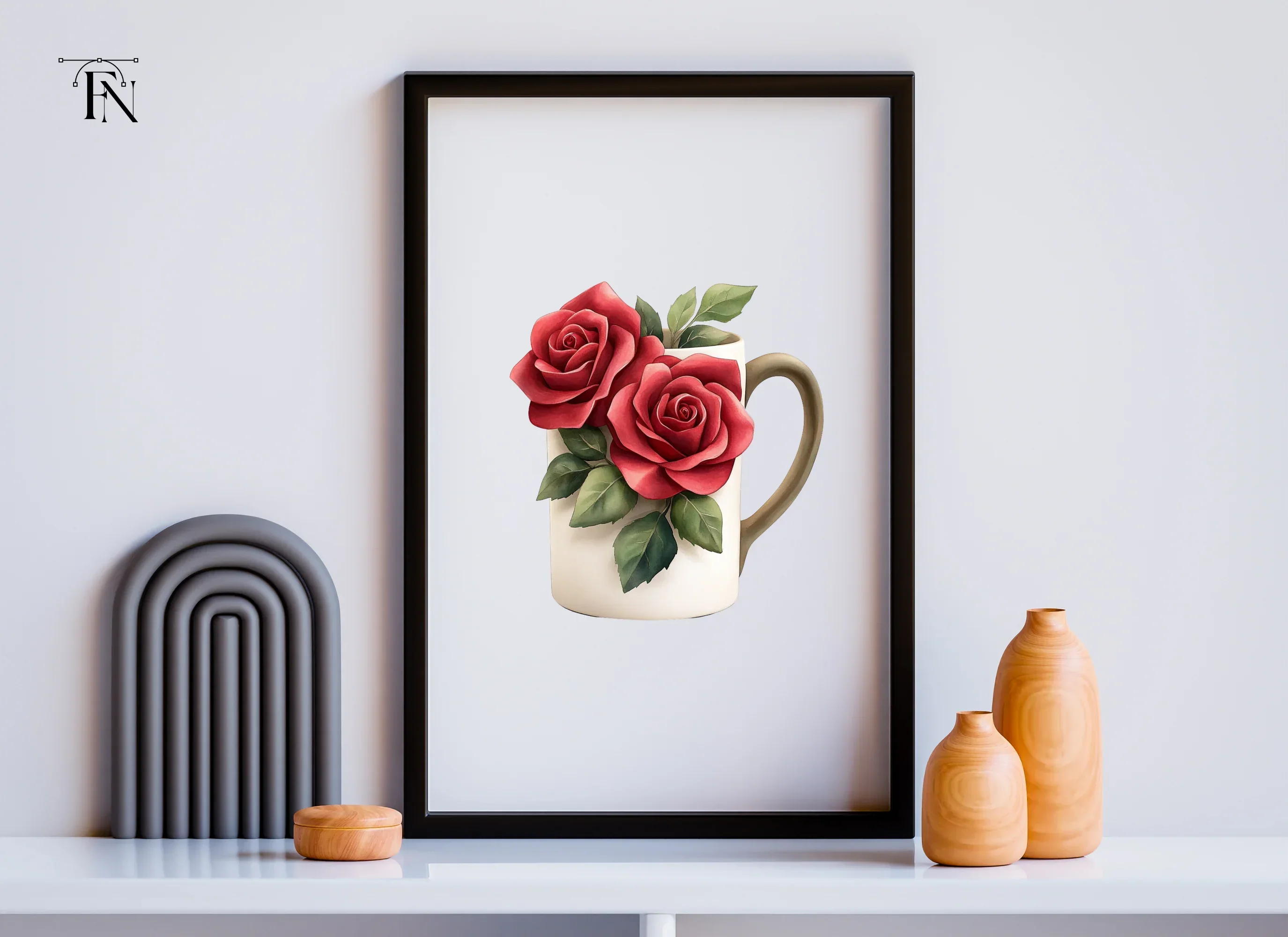 Charming Rose Decorated Clipart Bundle - Image 3