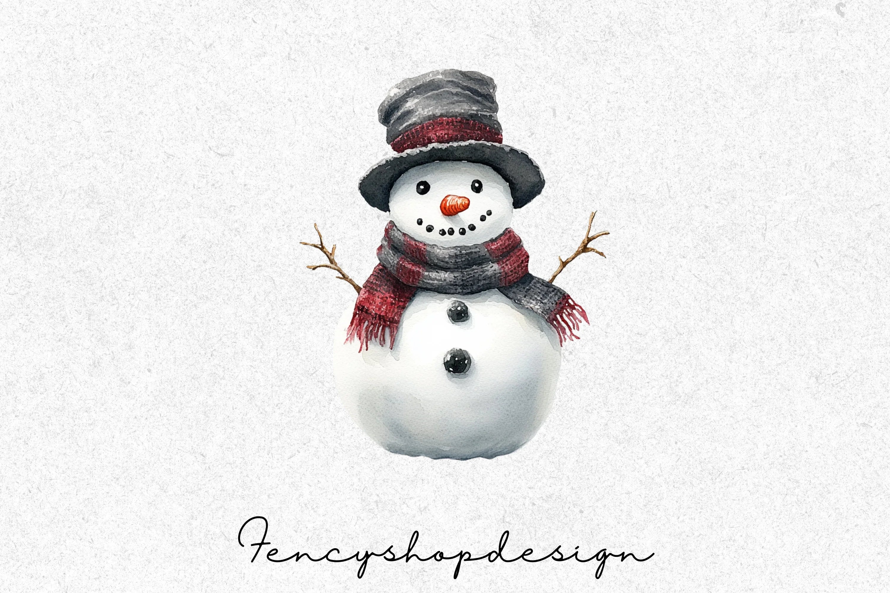Charming Snowmen Clipart Bundle - Image 4
