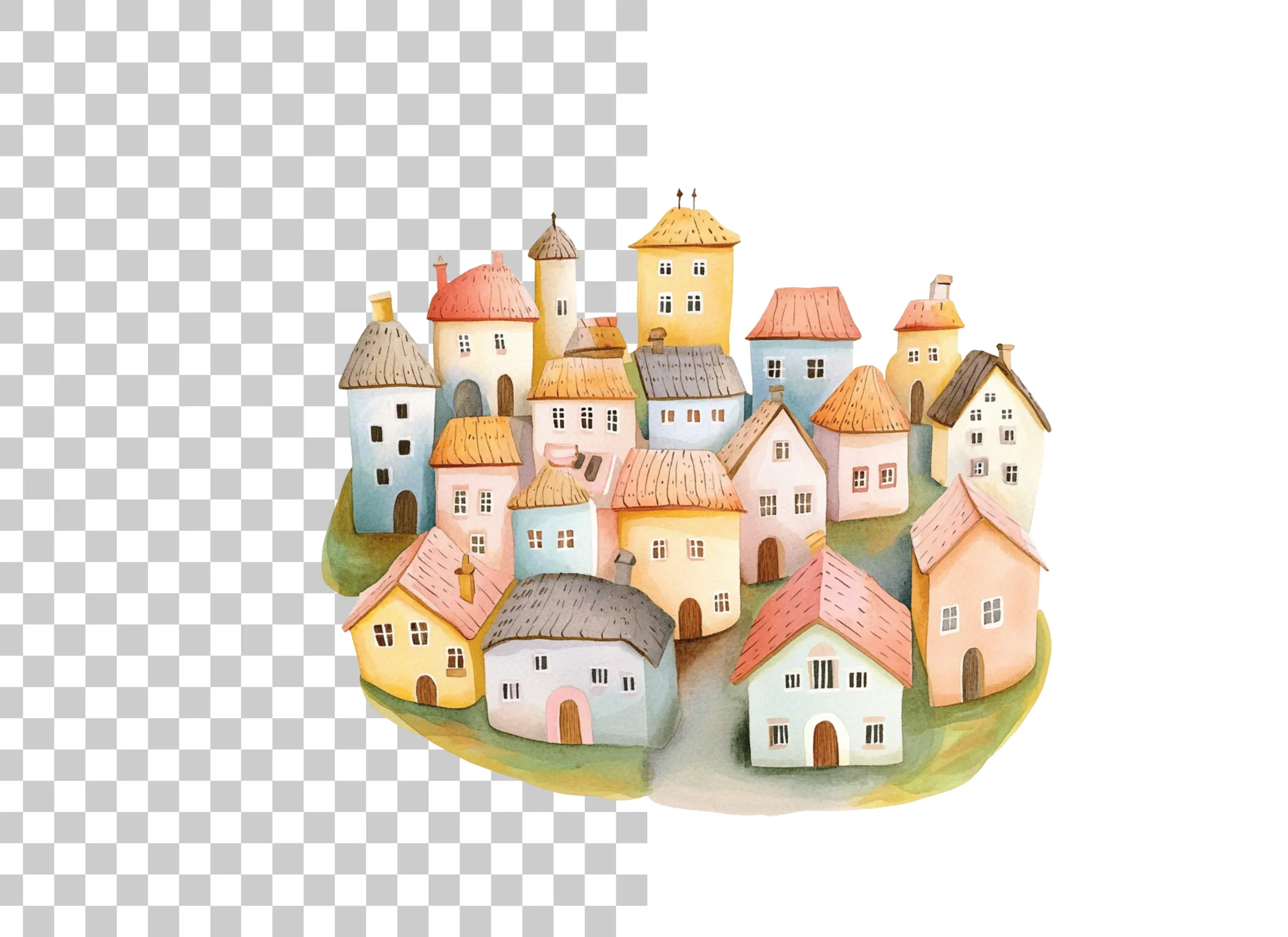 Charming Village Clipart Bundle - Image 6