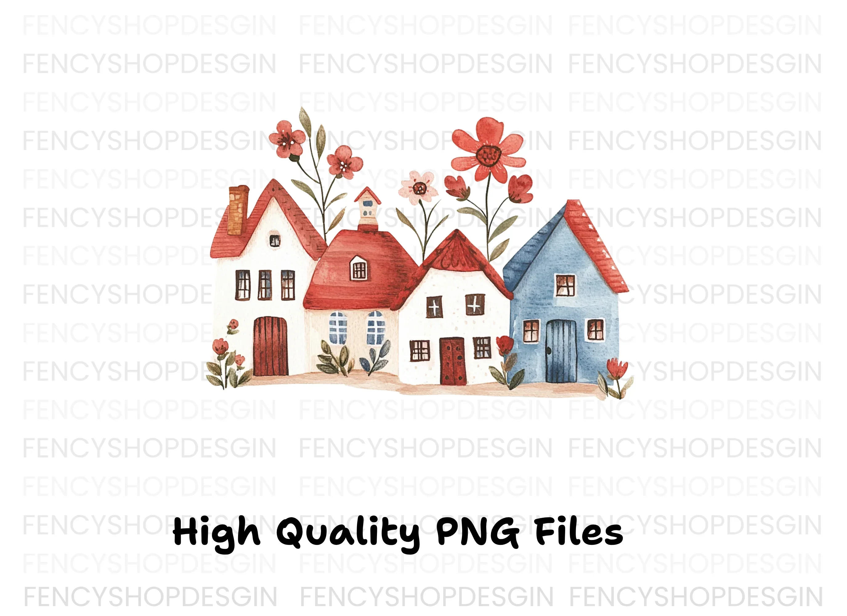 Charming Village Houses Clipart Bundle - Image 2