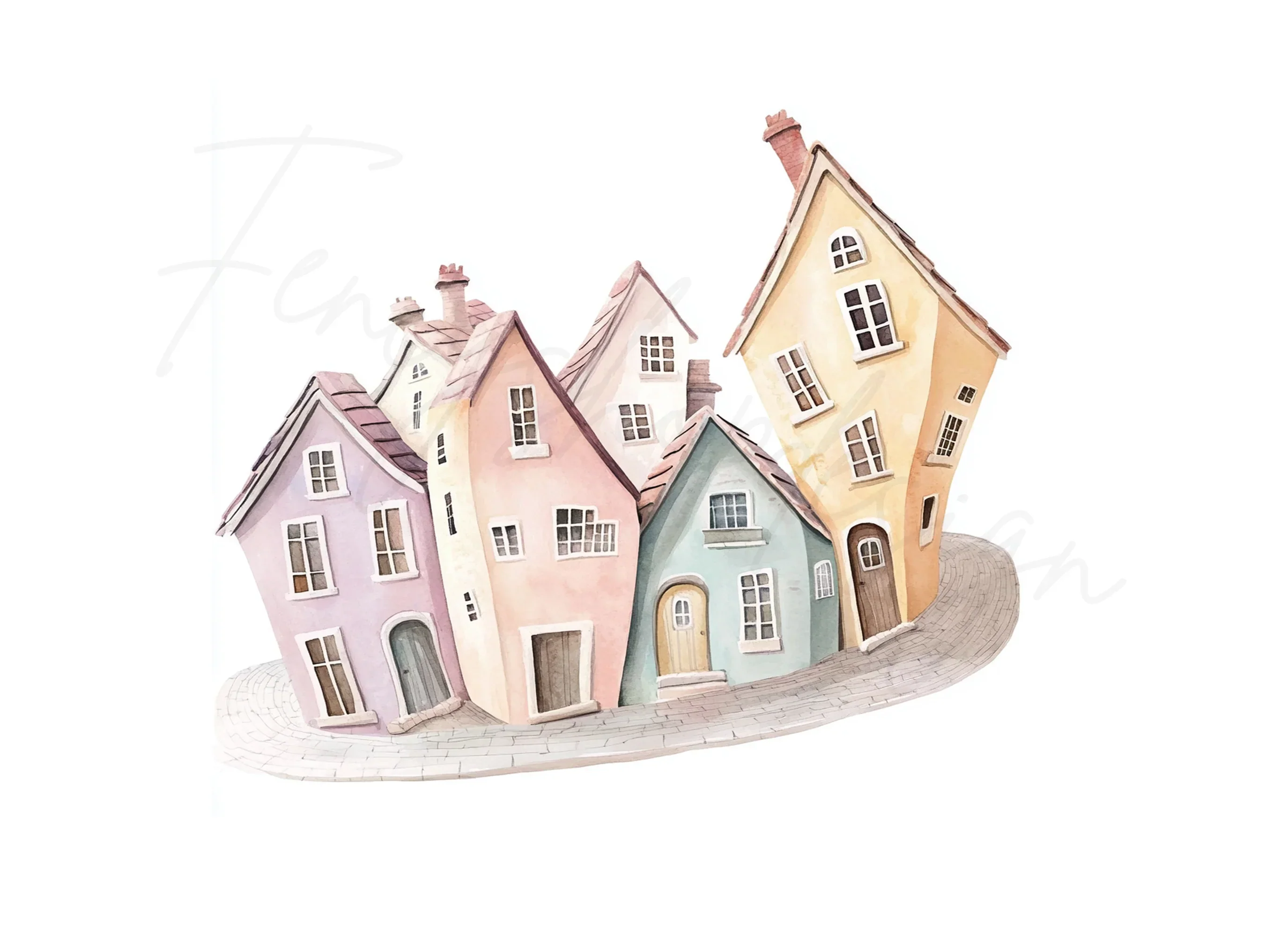 Charming Whimsical Houses Clipart Bundle - Image 2