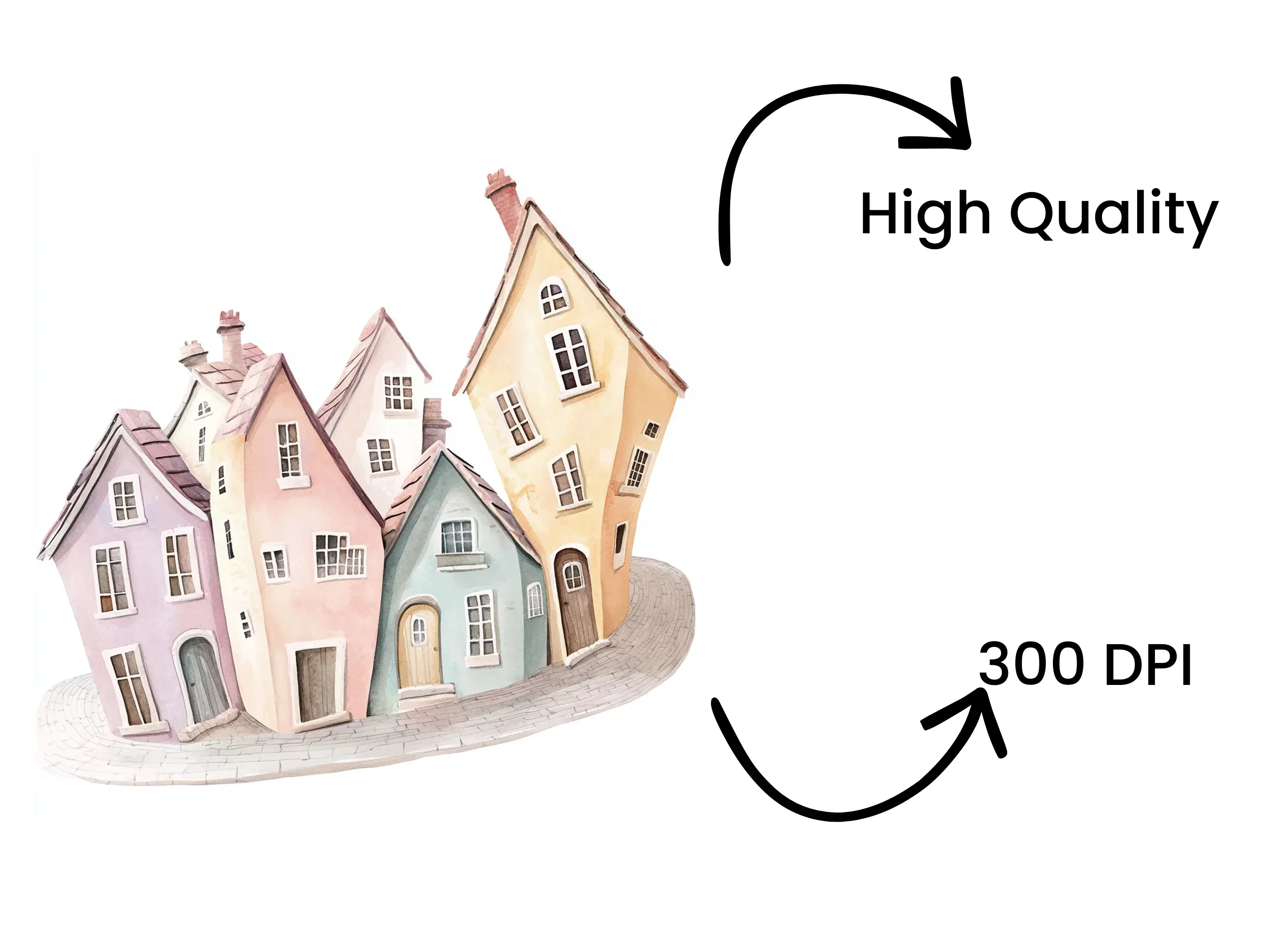 Charming Whimsical Houses Clipart Bundle - Image 4