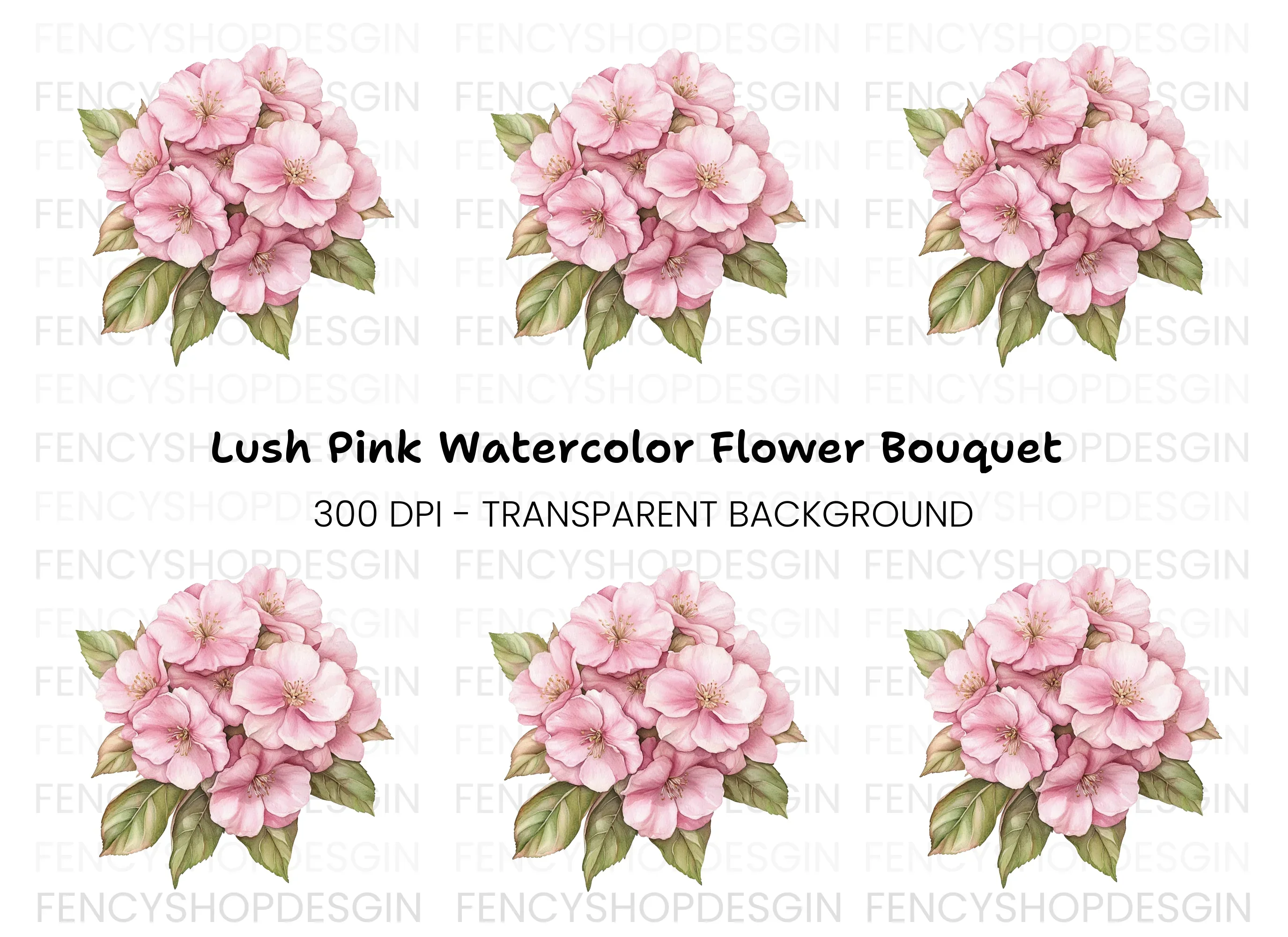 Cherry Blossom Bunch Clipart Bundle