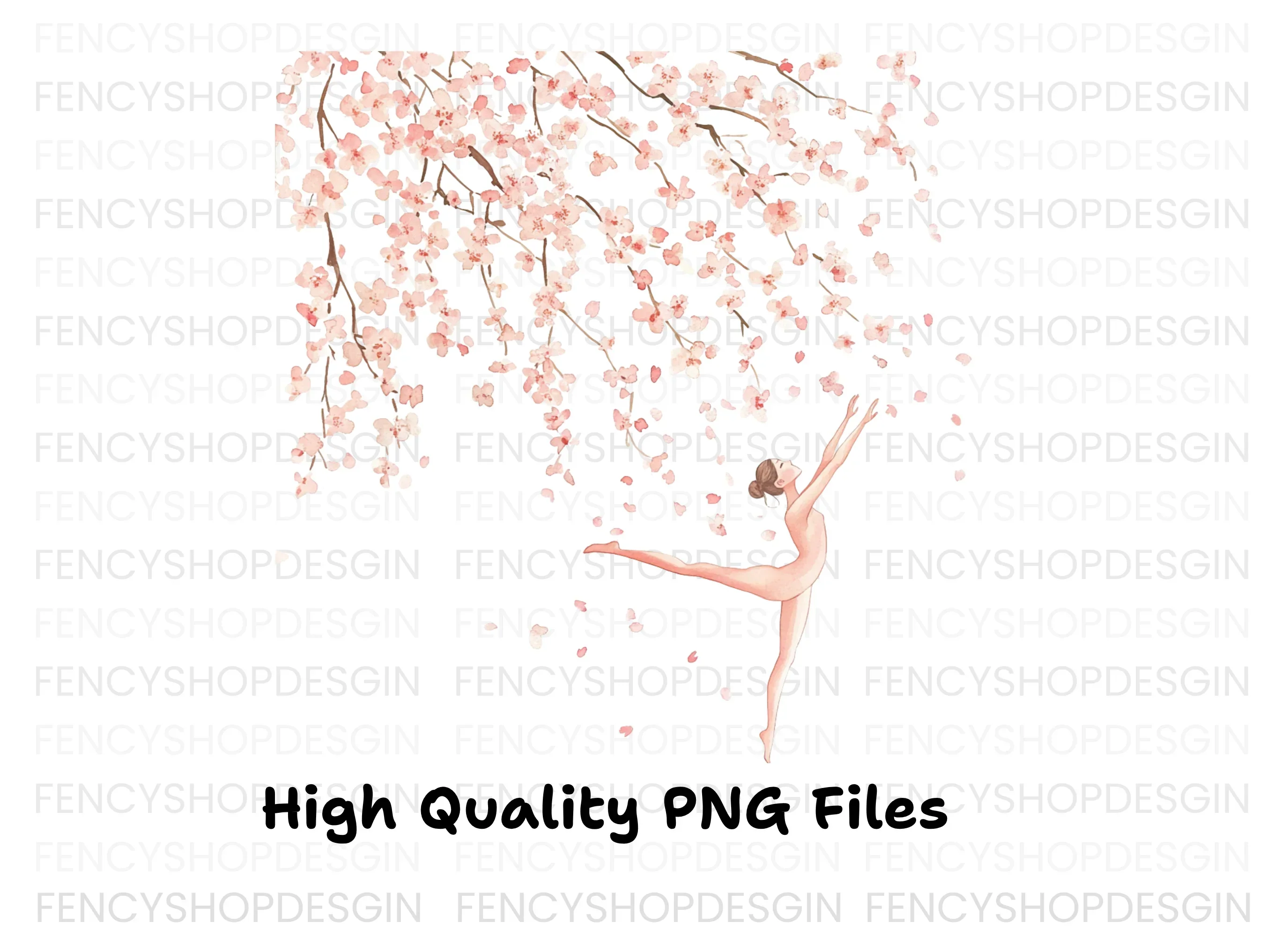 Cherry Blossom Dancers Clipart Bundle - Image 2