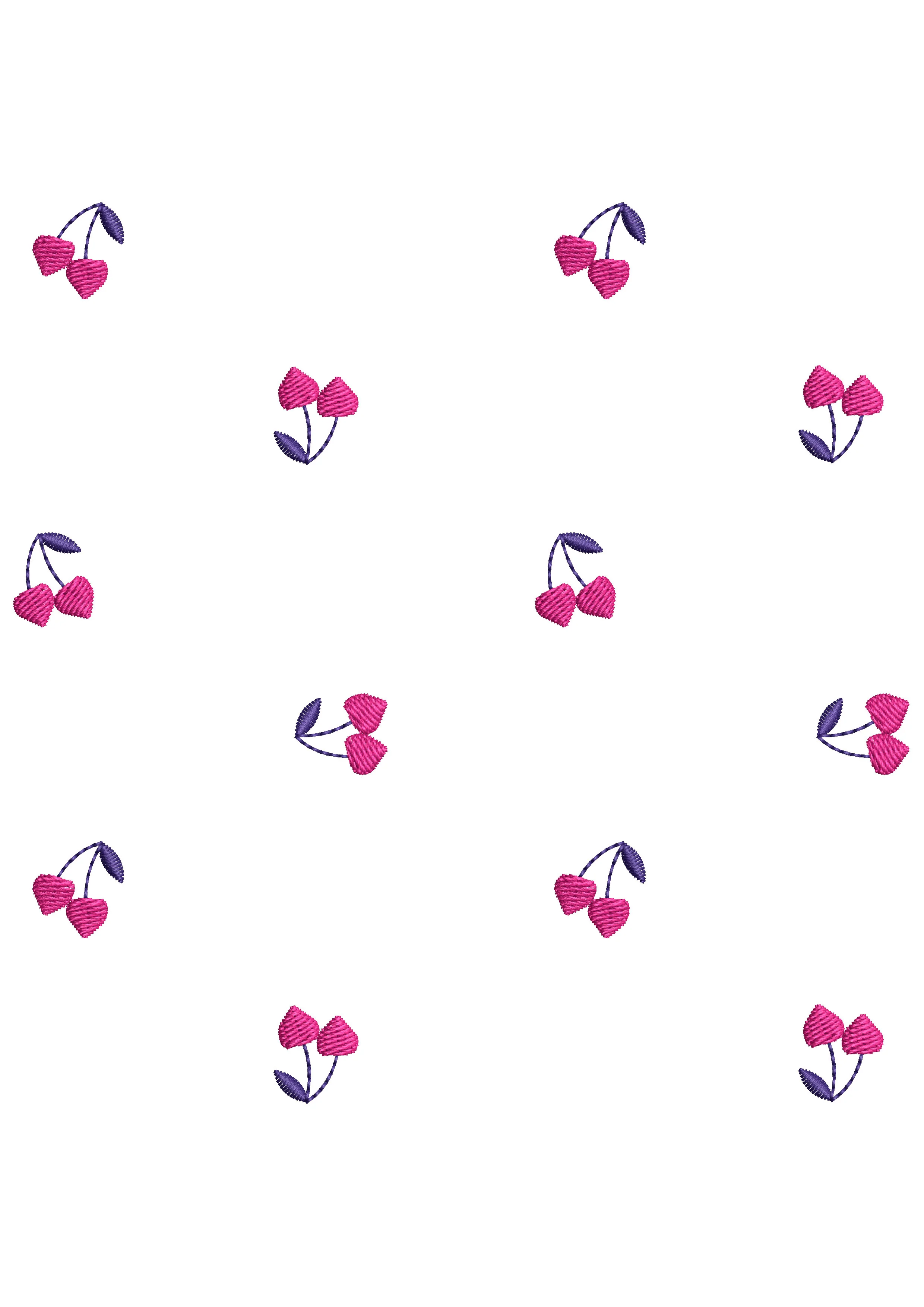 Cherry Spray Embroidery Design