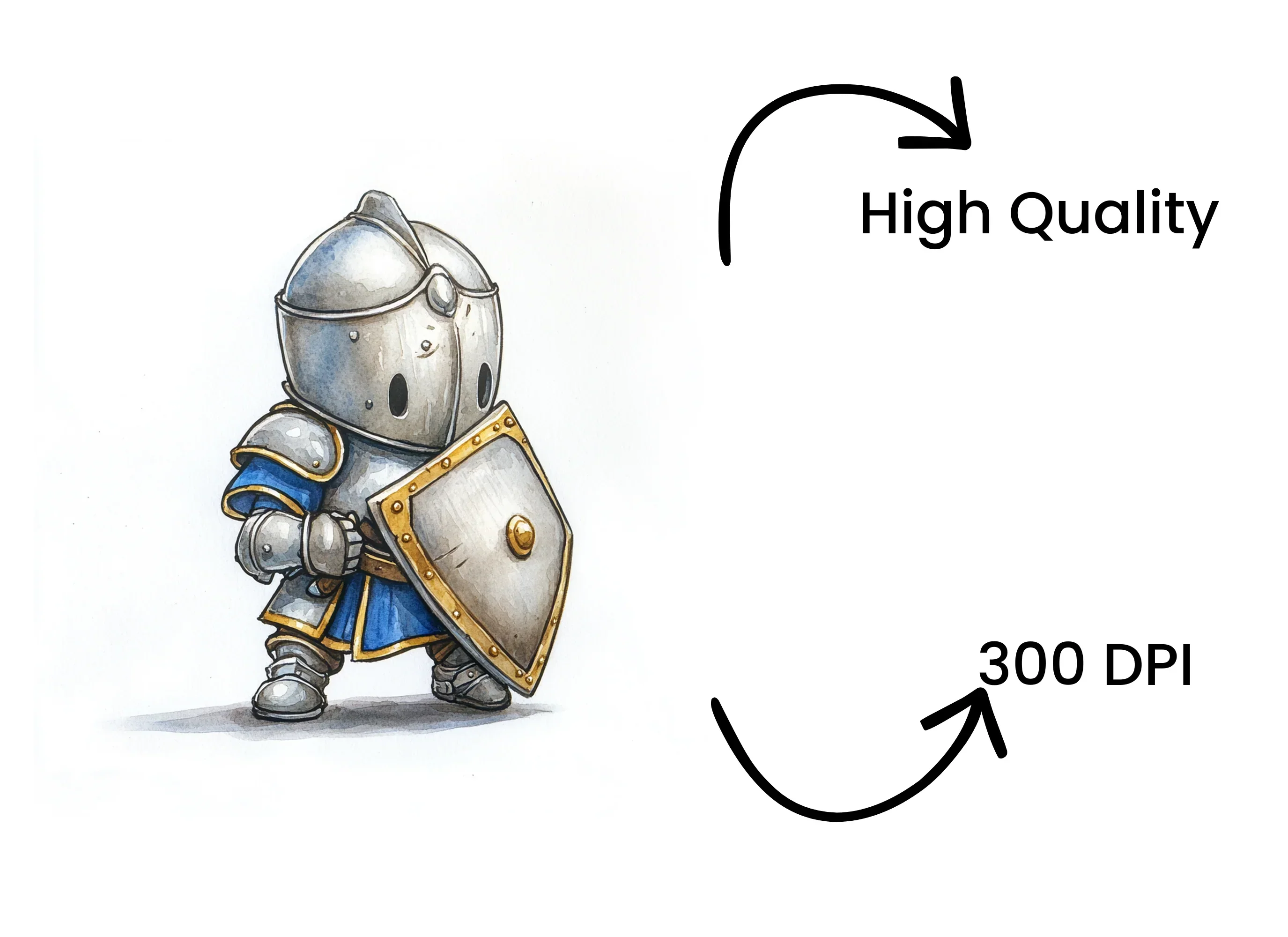 Chibi Knights with Shields Clipart Bundle - Image 4