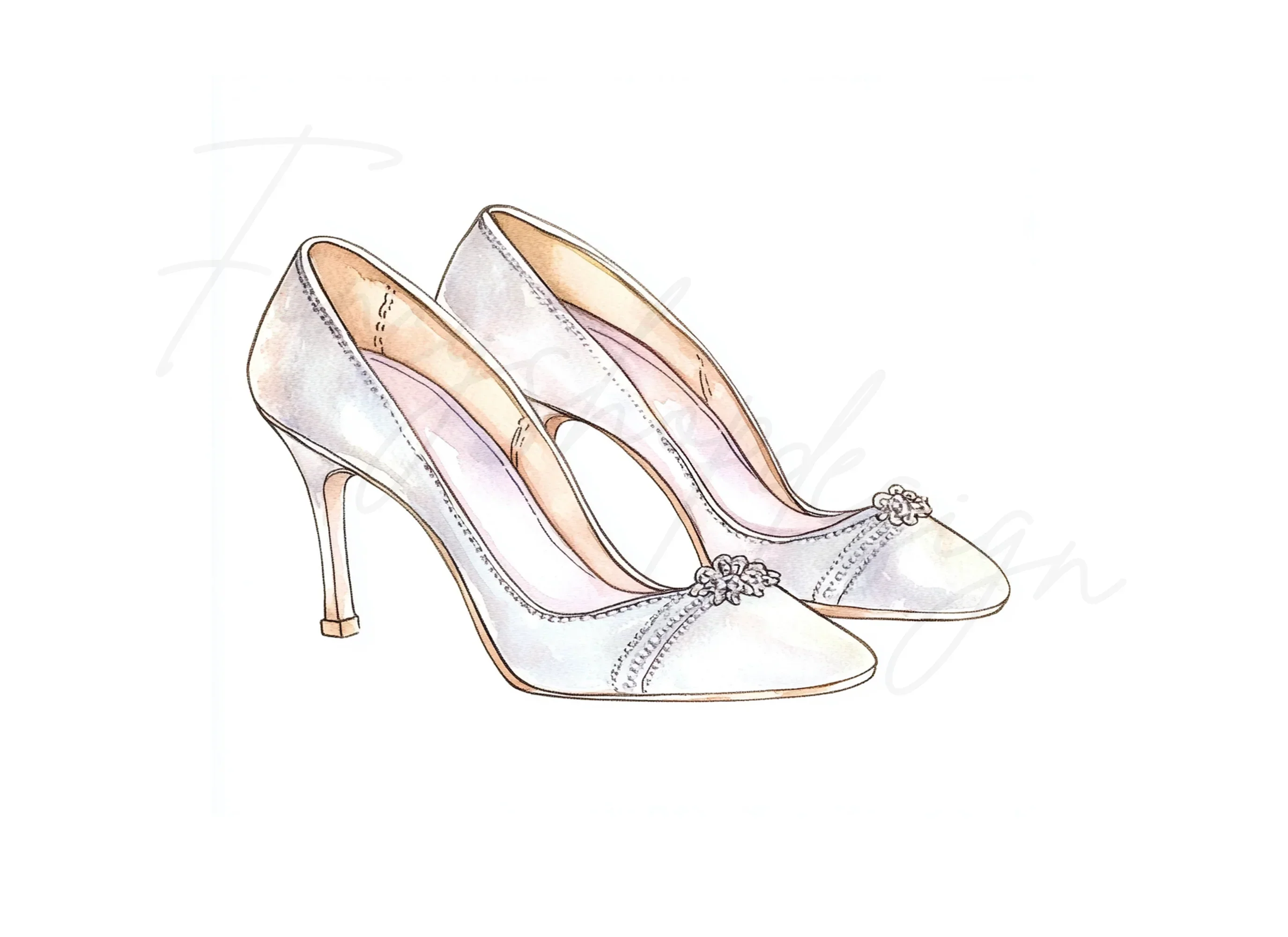 Chic Lavender Embellished High Heels Clipart Bundle - Image 2