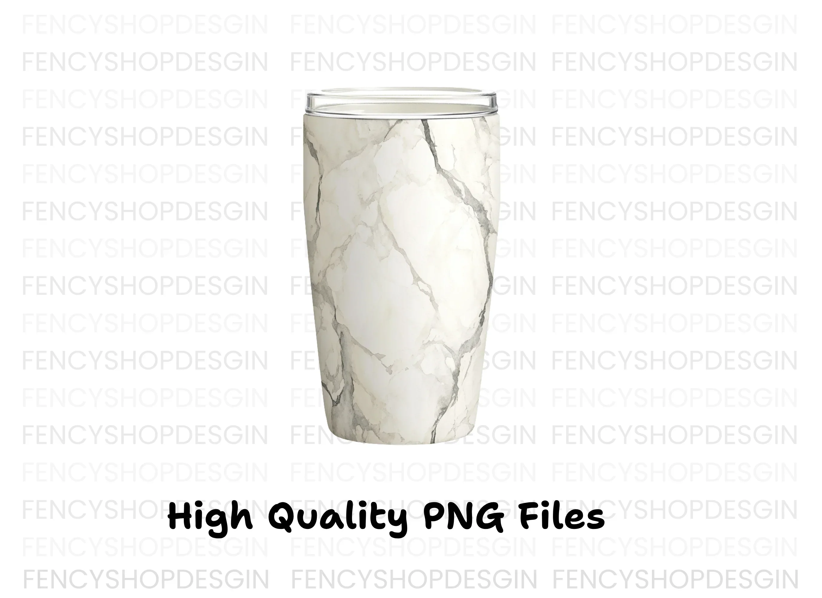 Chic White Marble Tumbler Clipart Bundle - Image 3