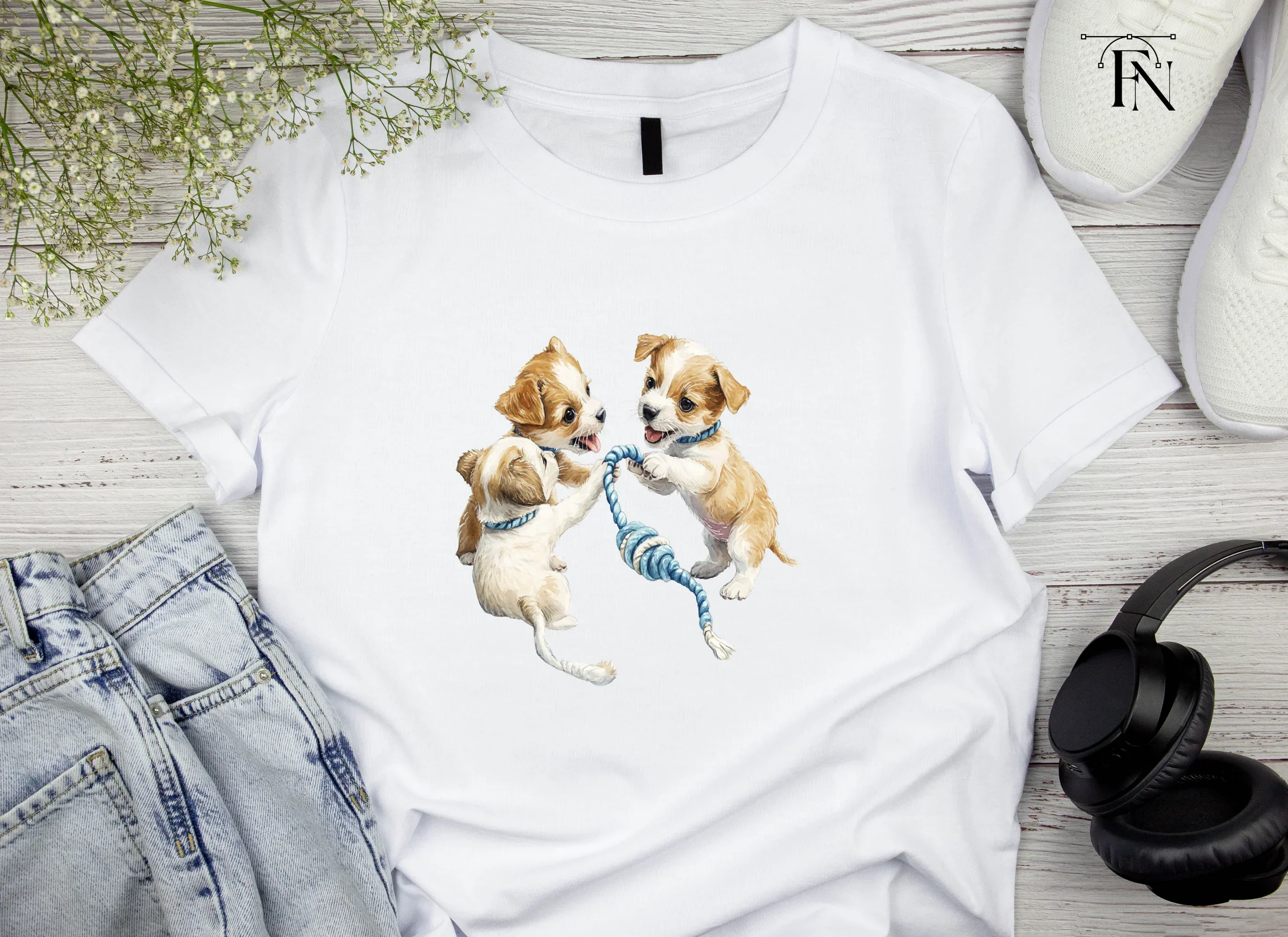 Chihuahua Puppies Playing with Toy Clipart Bundle - Image 4