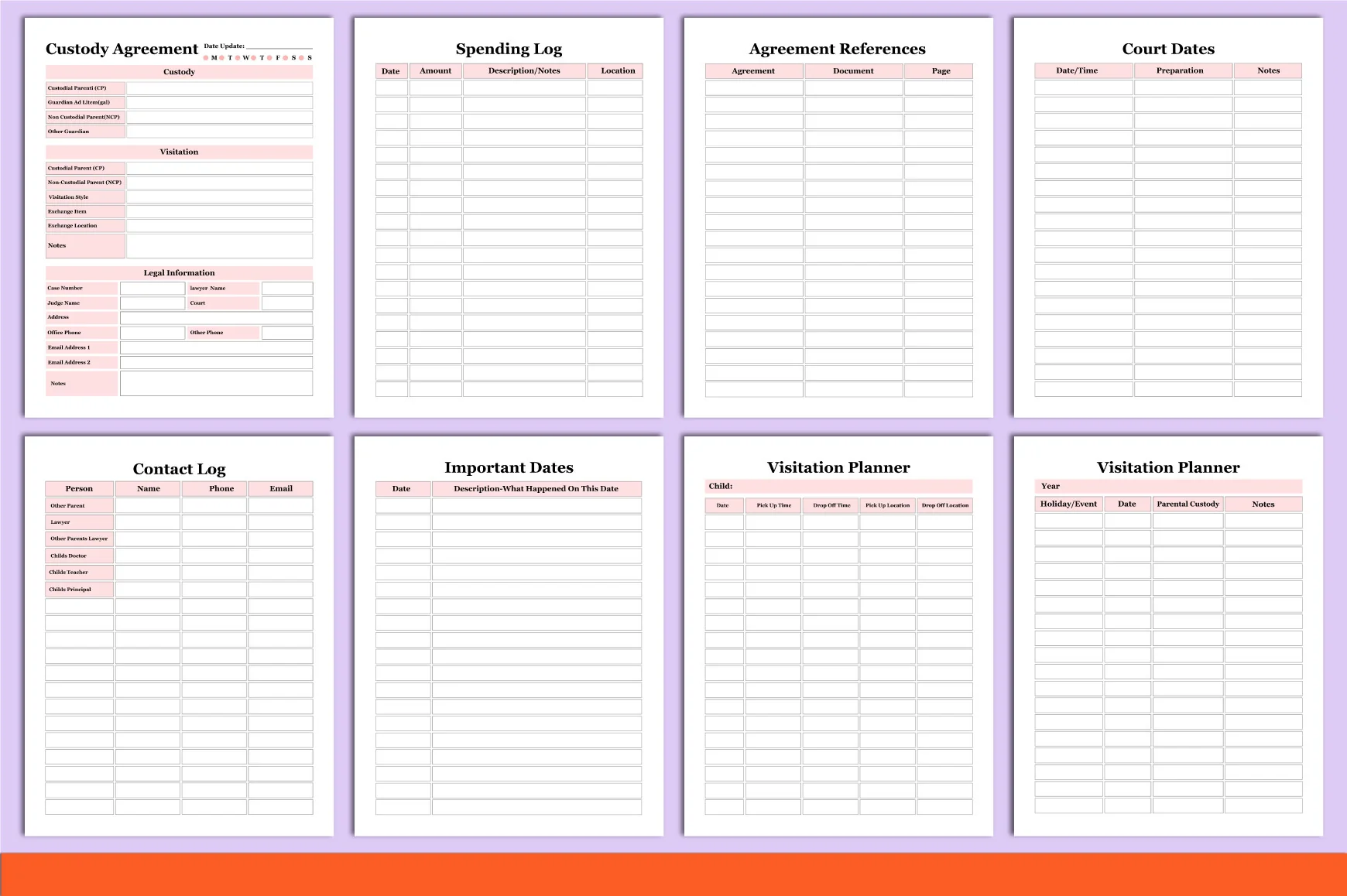 Child Custody Planner Binder - Image 3