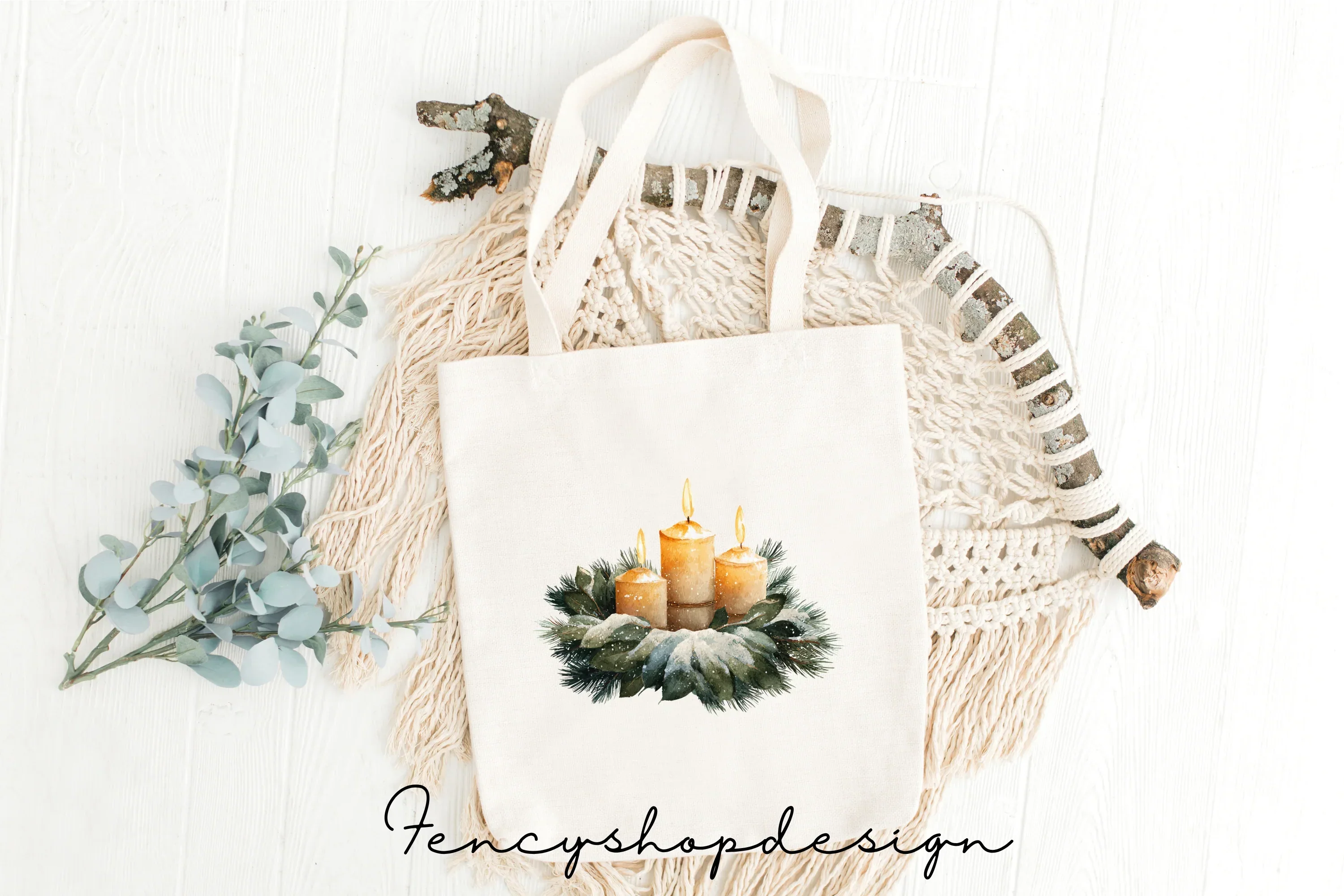 Christmas Advent Wreath Clipart Bundle - Image 8