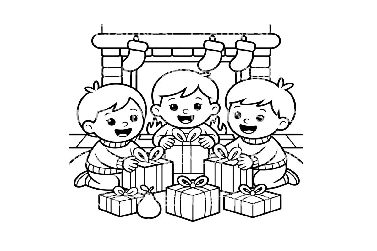 Christmas and Fruit Basket Coloring Books - Image 4
