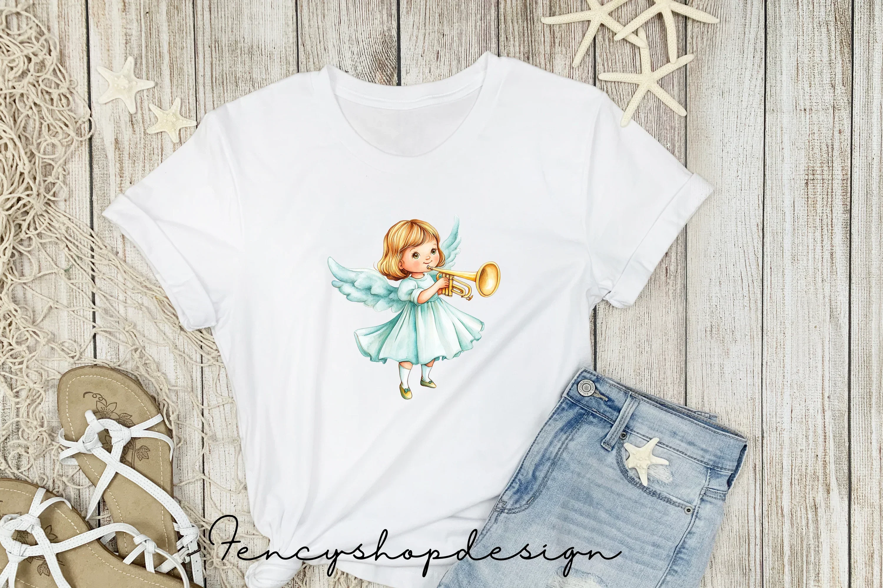 Christmas Angels and Bauble Clipart Bundle - Image 6
