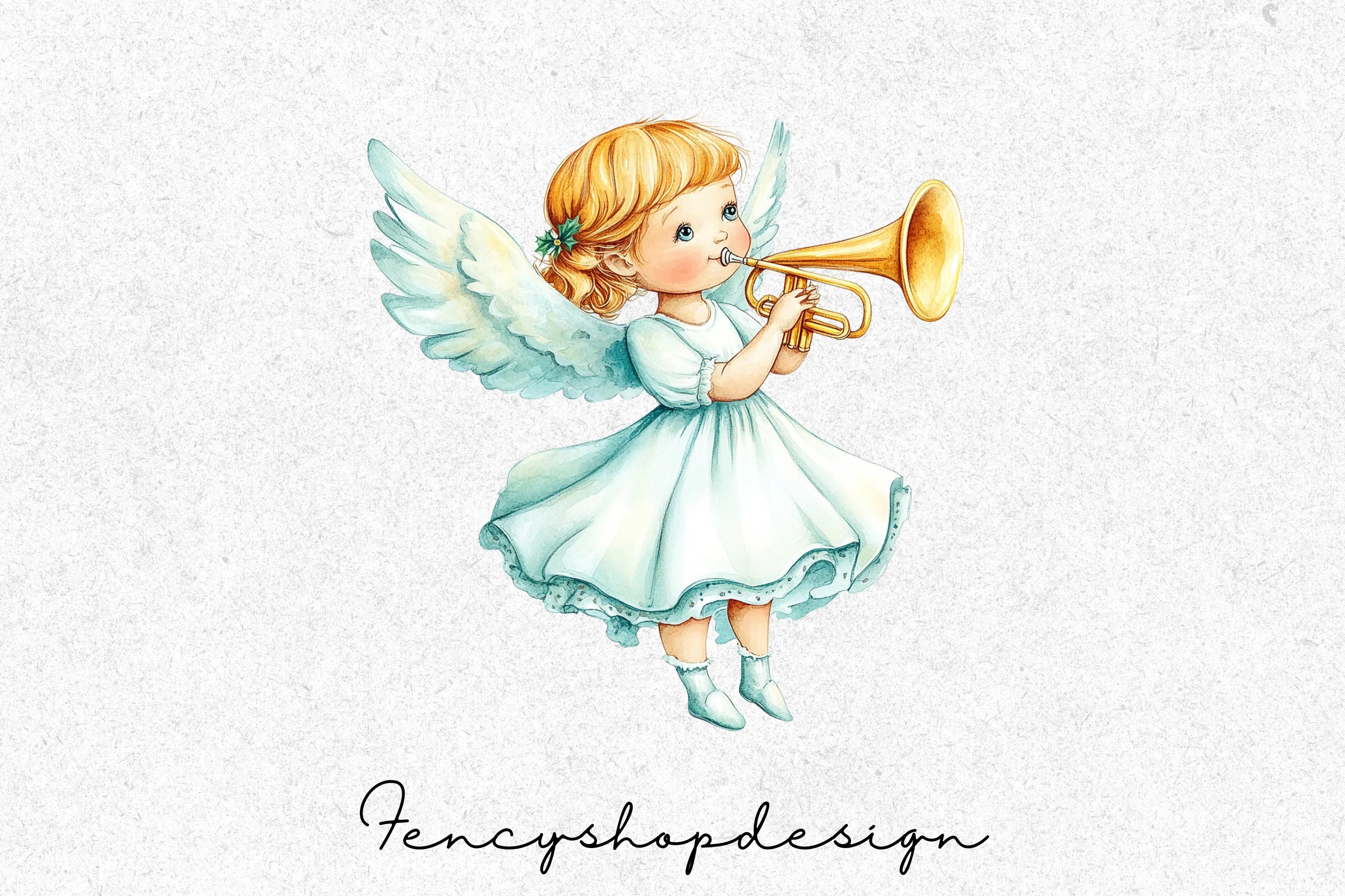 Christmas Angels and Bauble Clipart Bundle - Image 7