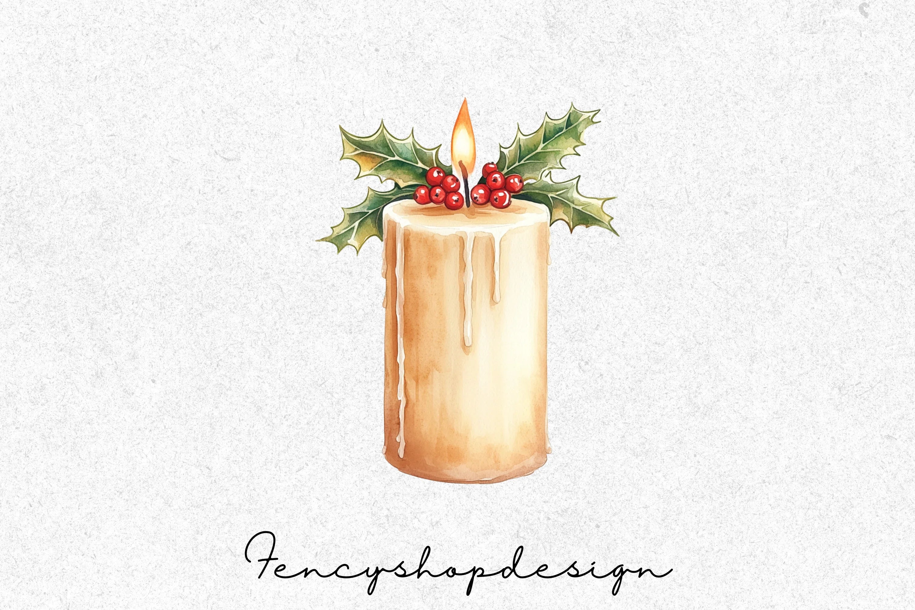 Christmas Candle Clipart Bundle - Image 3