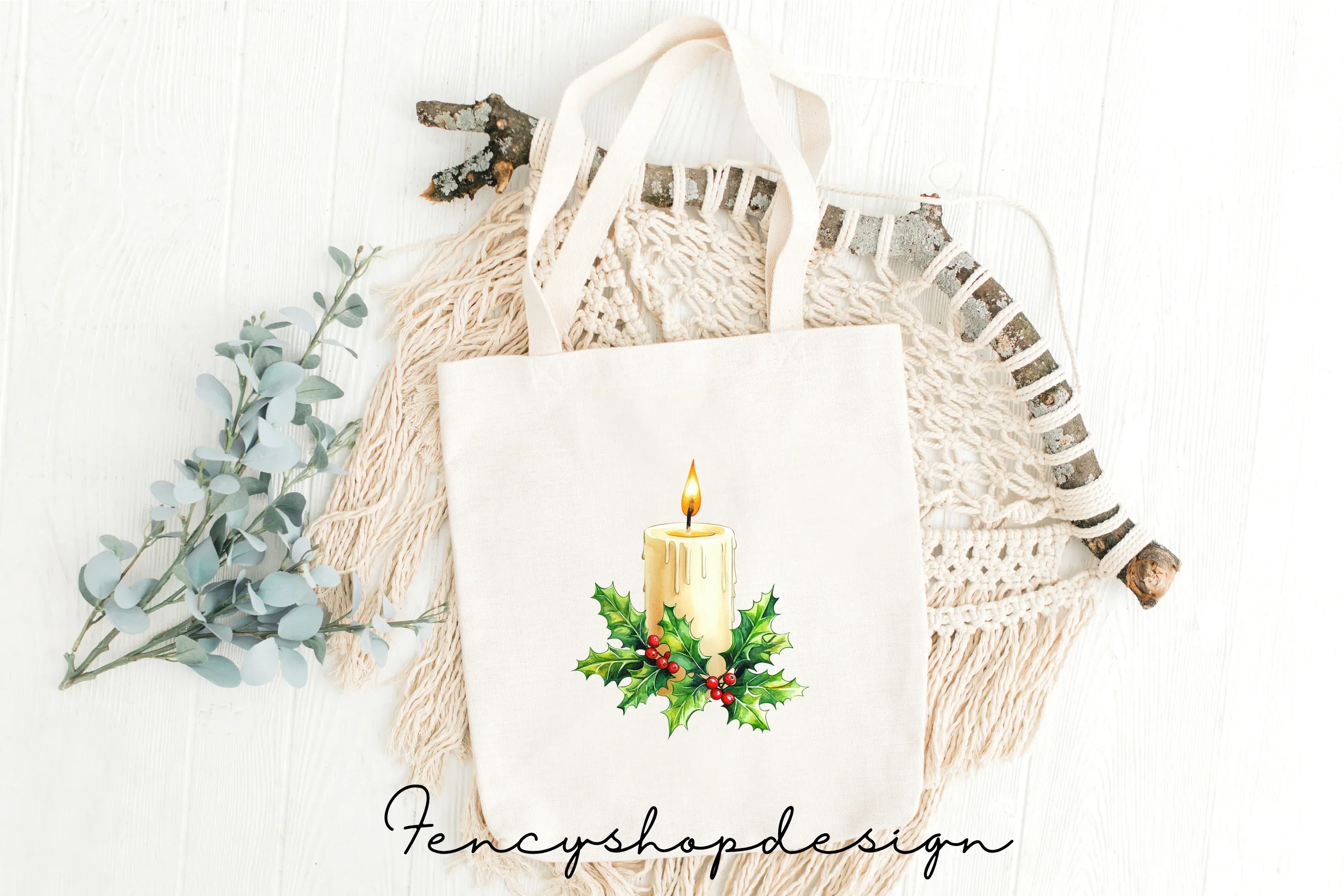 Christmas Candle Clipart Bundle - Image 8