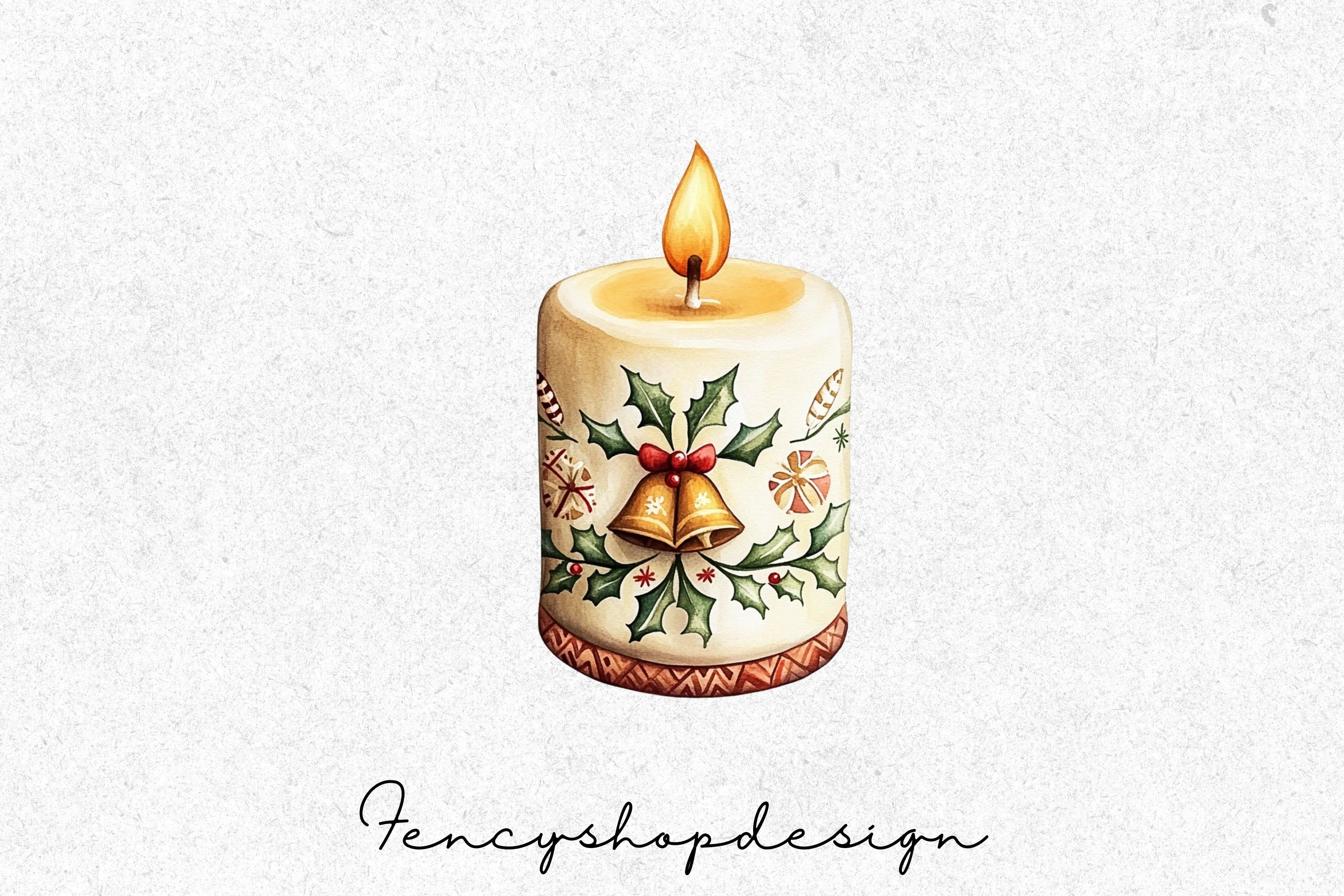 Christmas Candles Clipart Bundle - Image 3