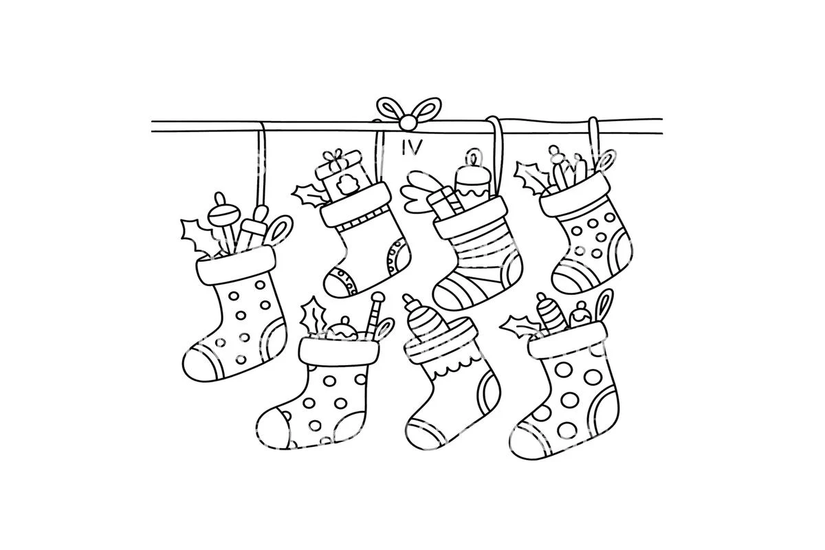 Christmas Carolers and Stockings Coloring Books - Image 4