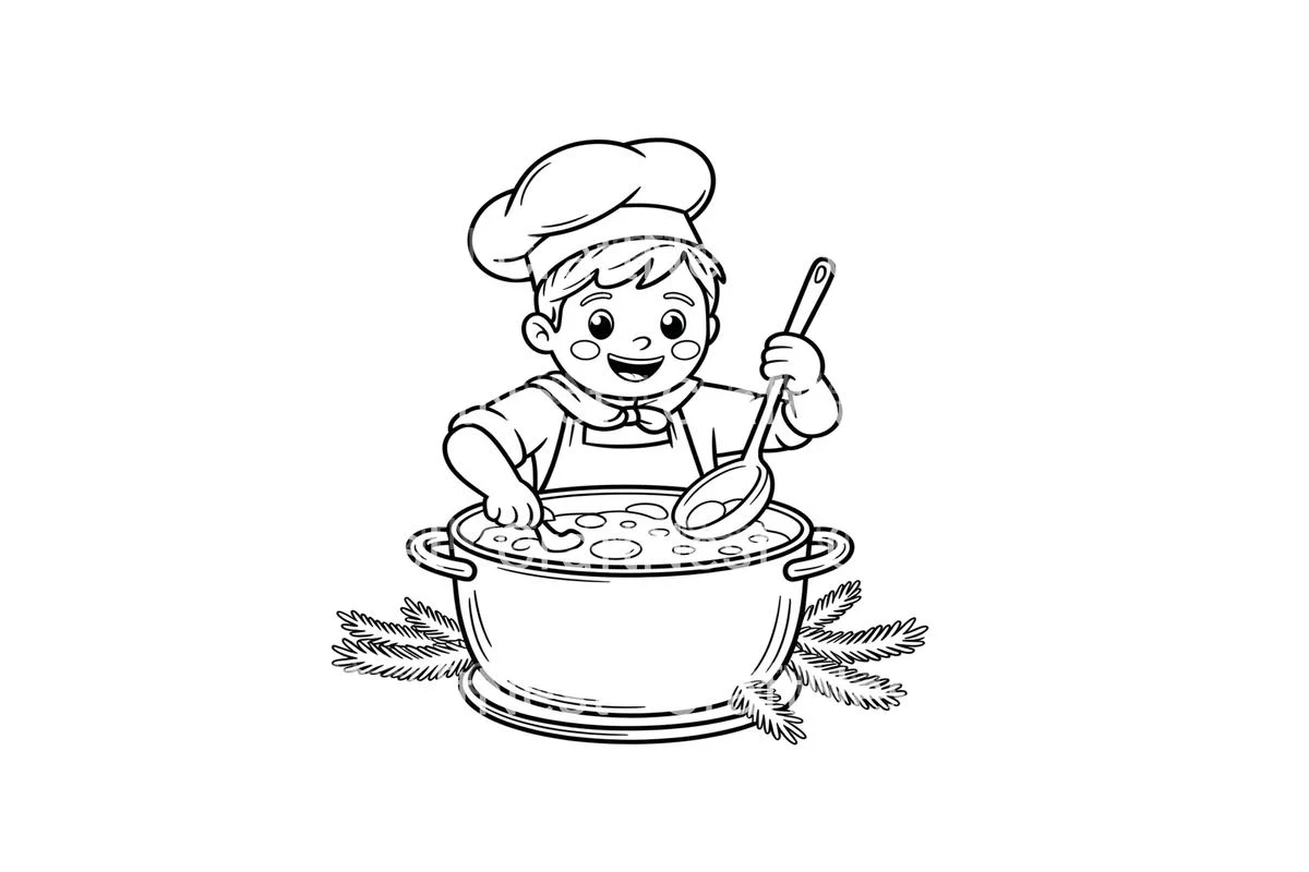 Christmas Chef Cooking Coloring Books - Image 2