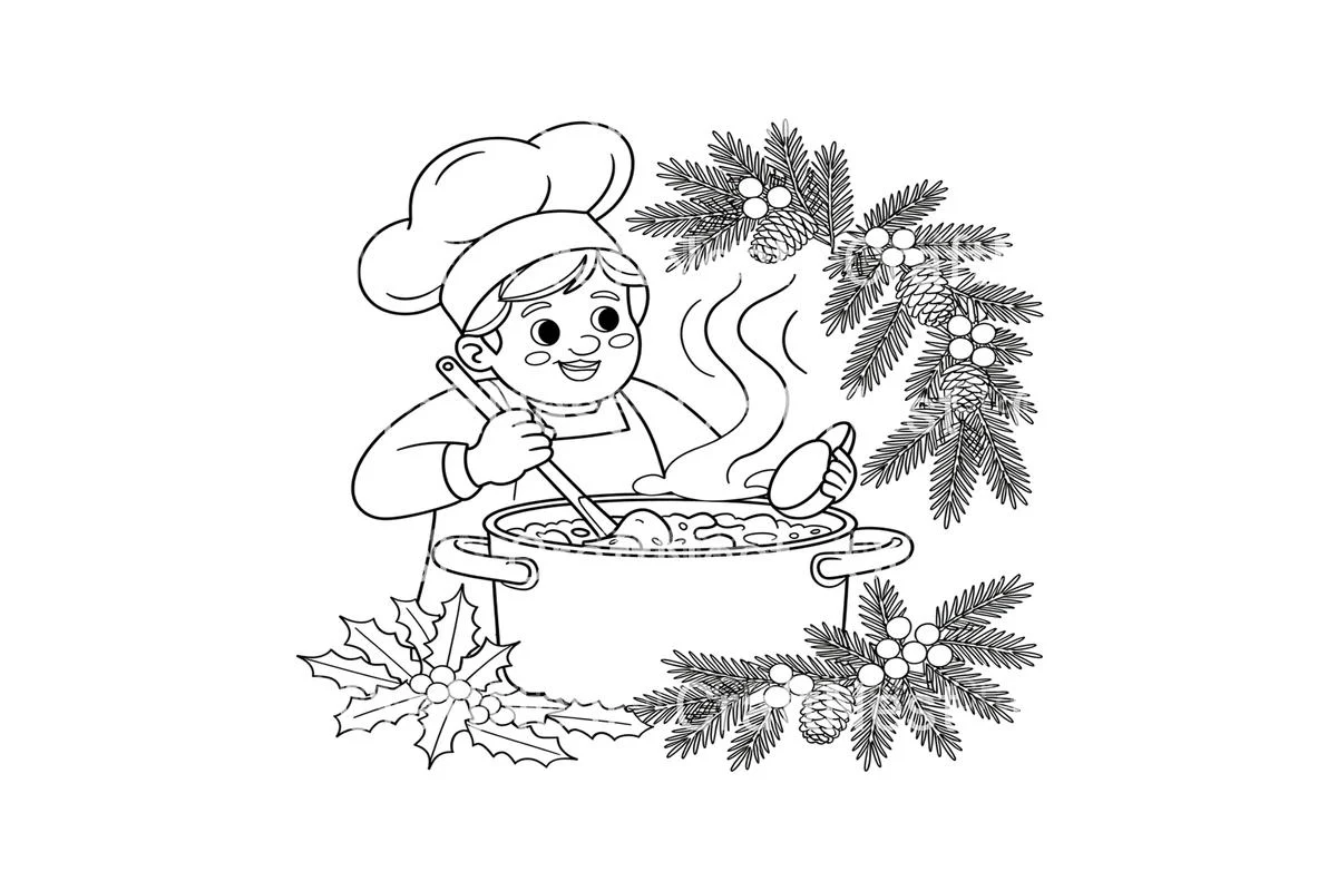 Christmas Chef Cooking Coloring Books - Image 3