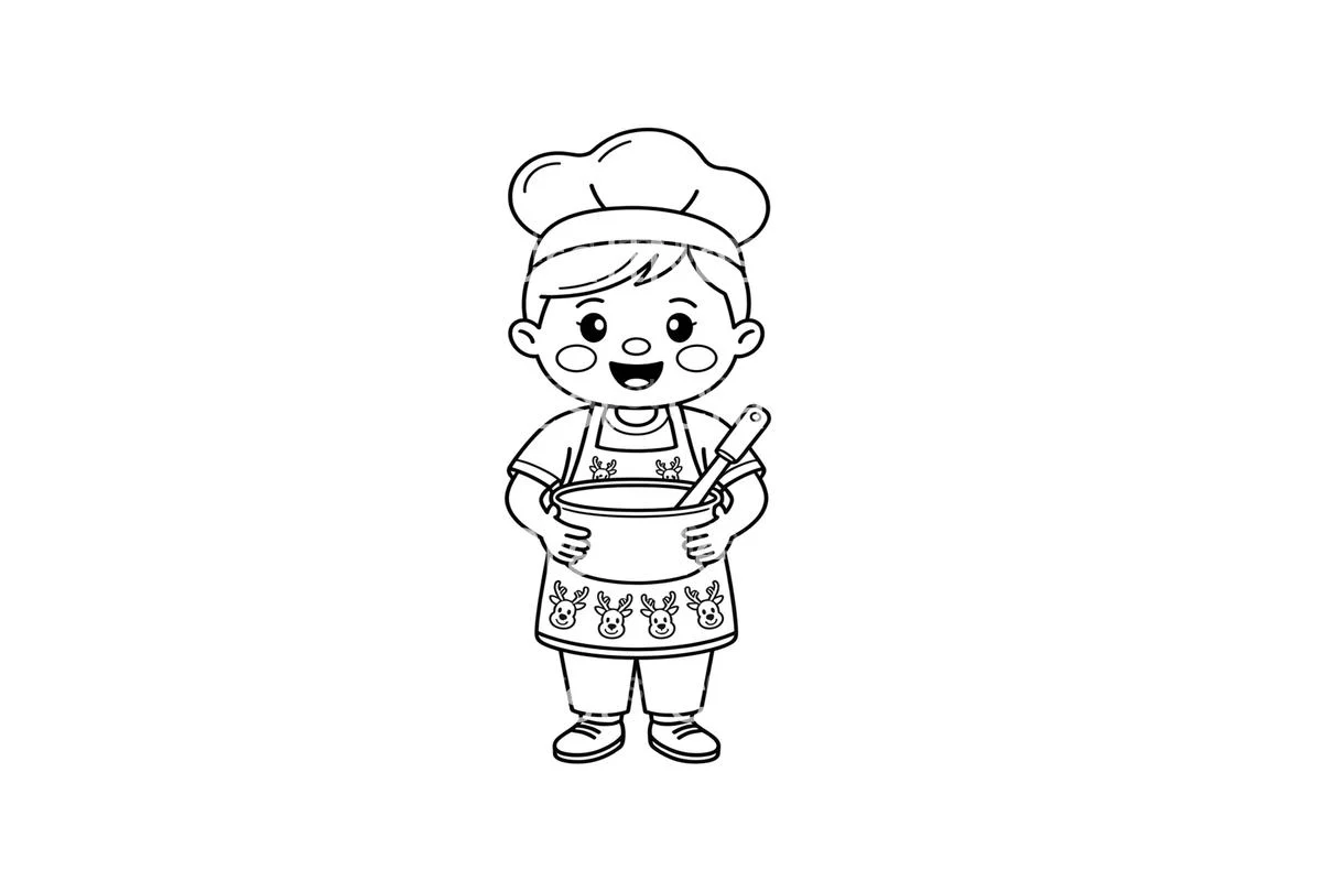 Christmas Chef Kids Coloring Books - Image 2