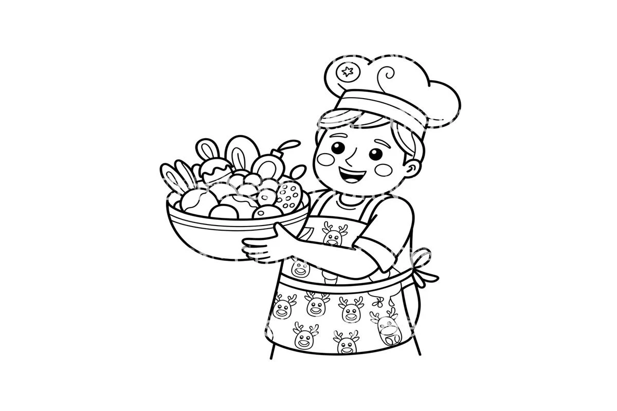 Christmas Chef Kids Coloring Books - Image 3