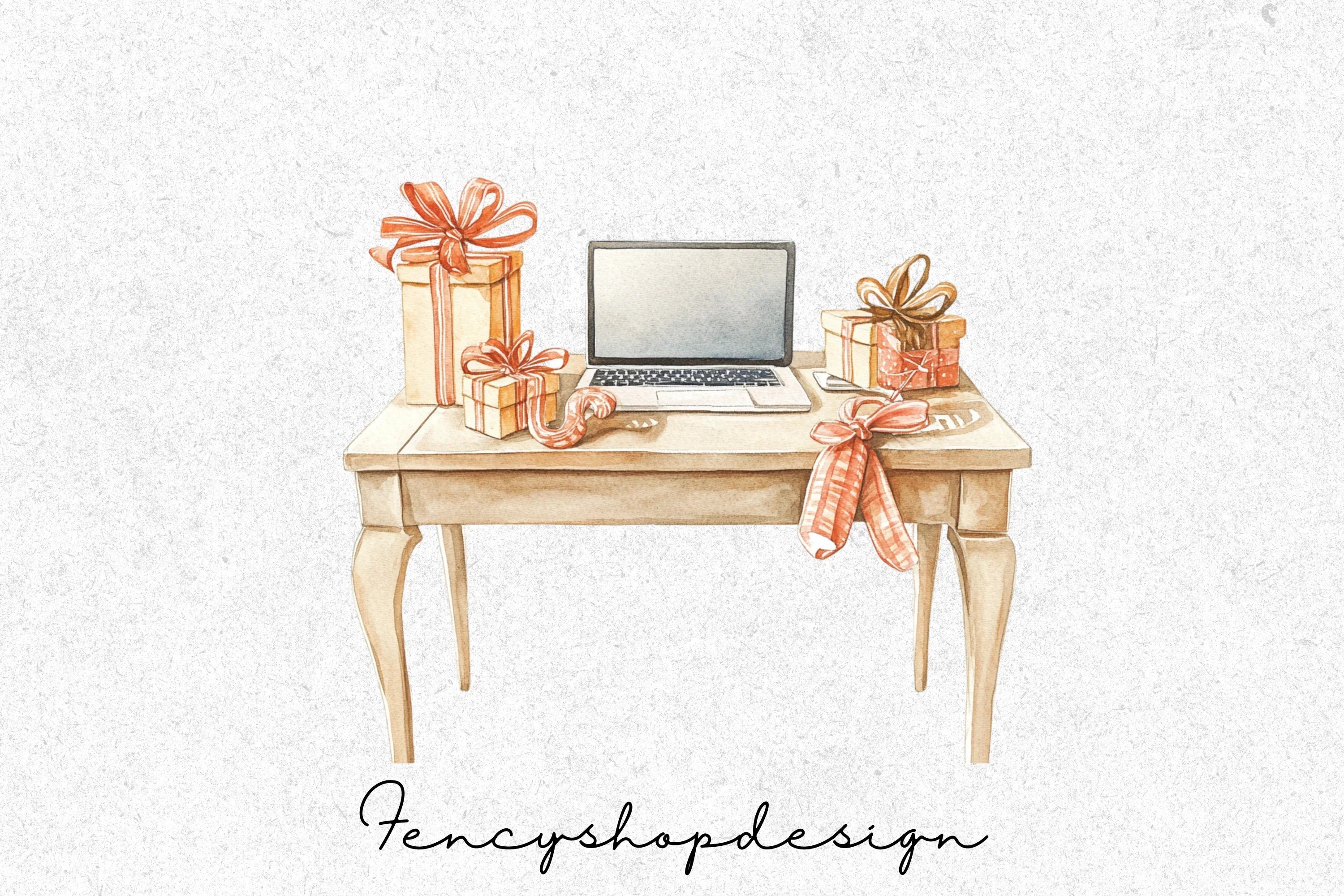 Christmas Desk Decor Clipart Bundle - Image 5
