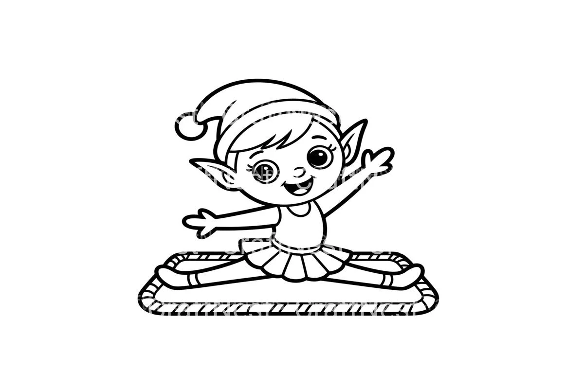 Christmas Elf Ballerina Coloring Books - Image 4