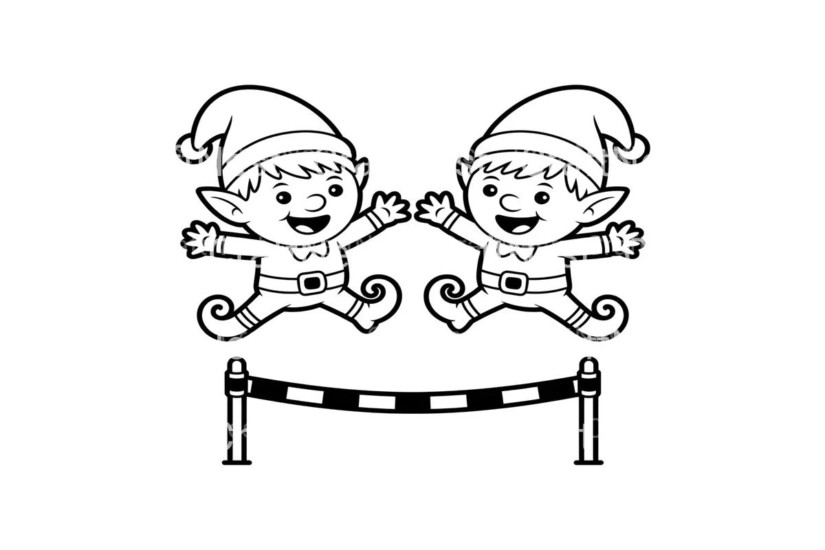 Christmas Elf Jumping Coloring Books - Image 3