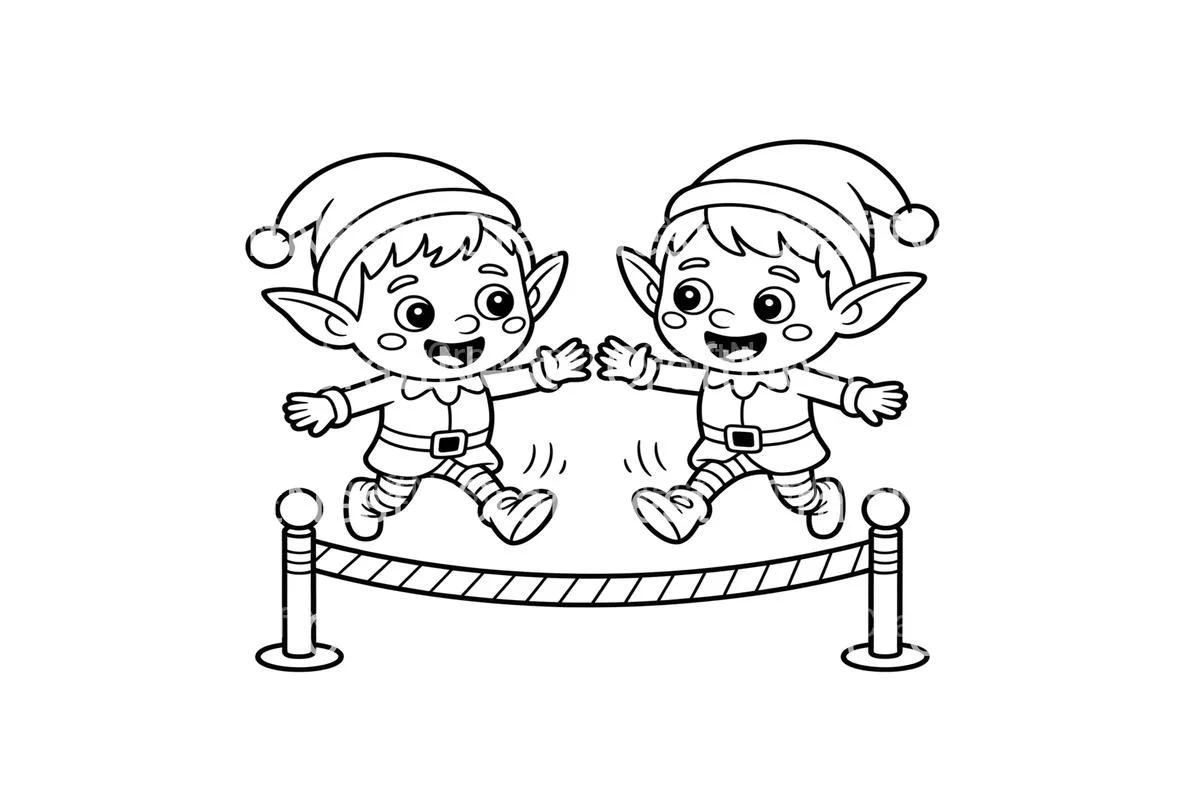 Christmas Elf Jumping Coloring Books - Image 4