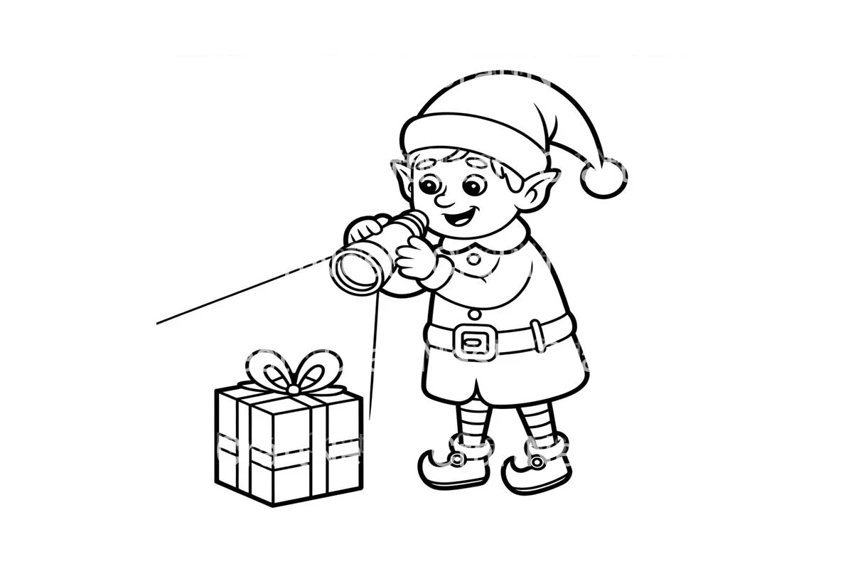 Christmas Elffor Kids Coloring Books - Image 4