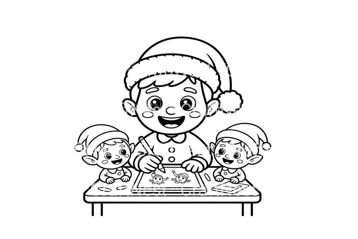 Christmas ElfFun for Kids Coloring Books - Image 2