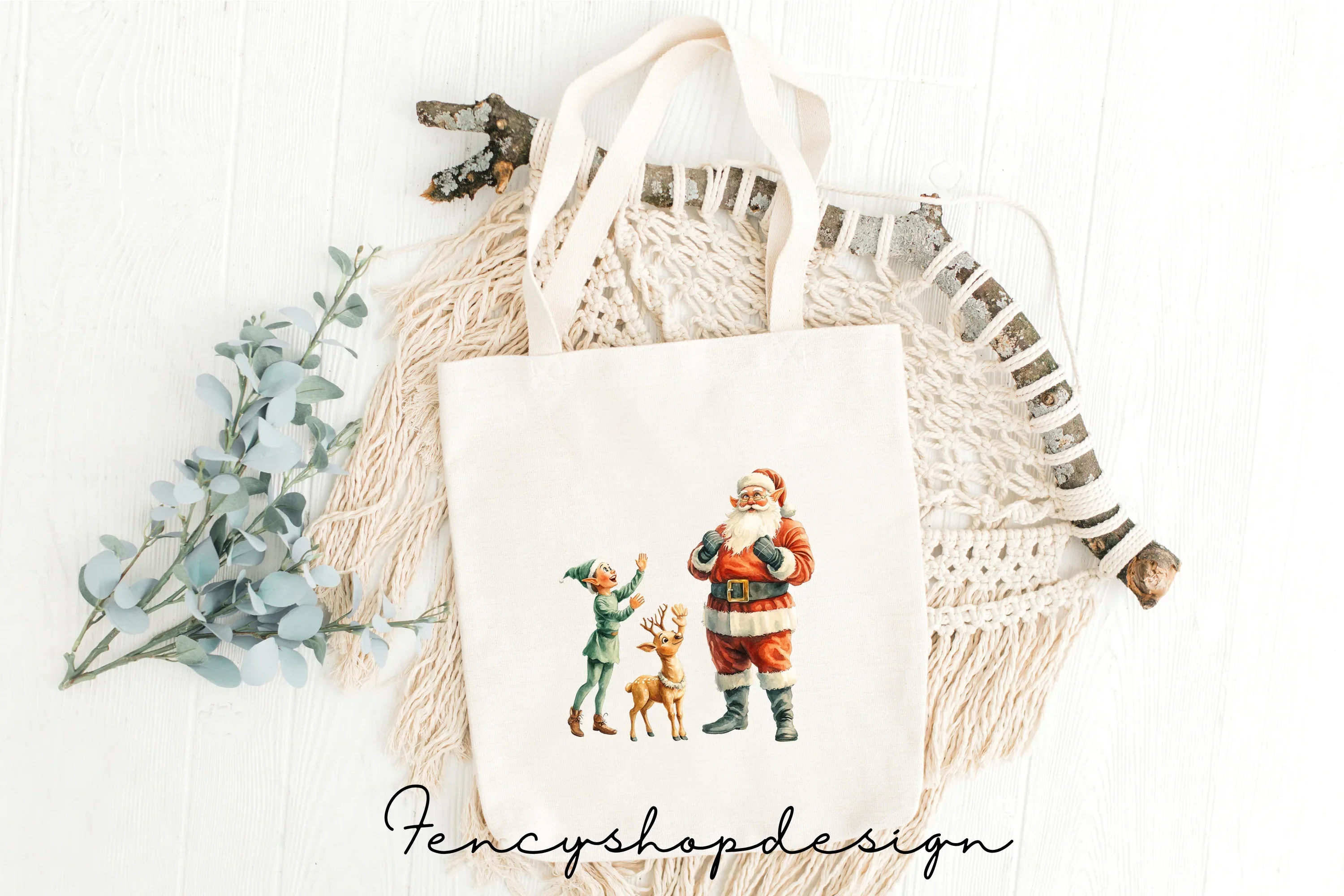 Christmas Elves and Reindeer Clipart Bundle - Image 7
