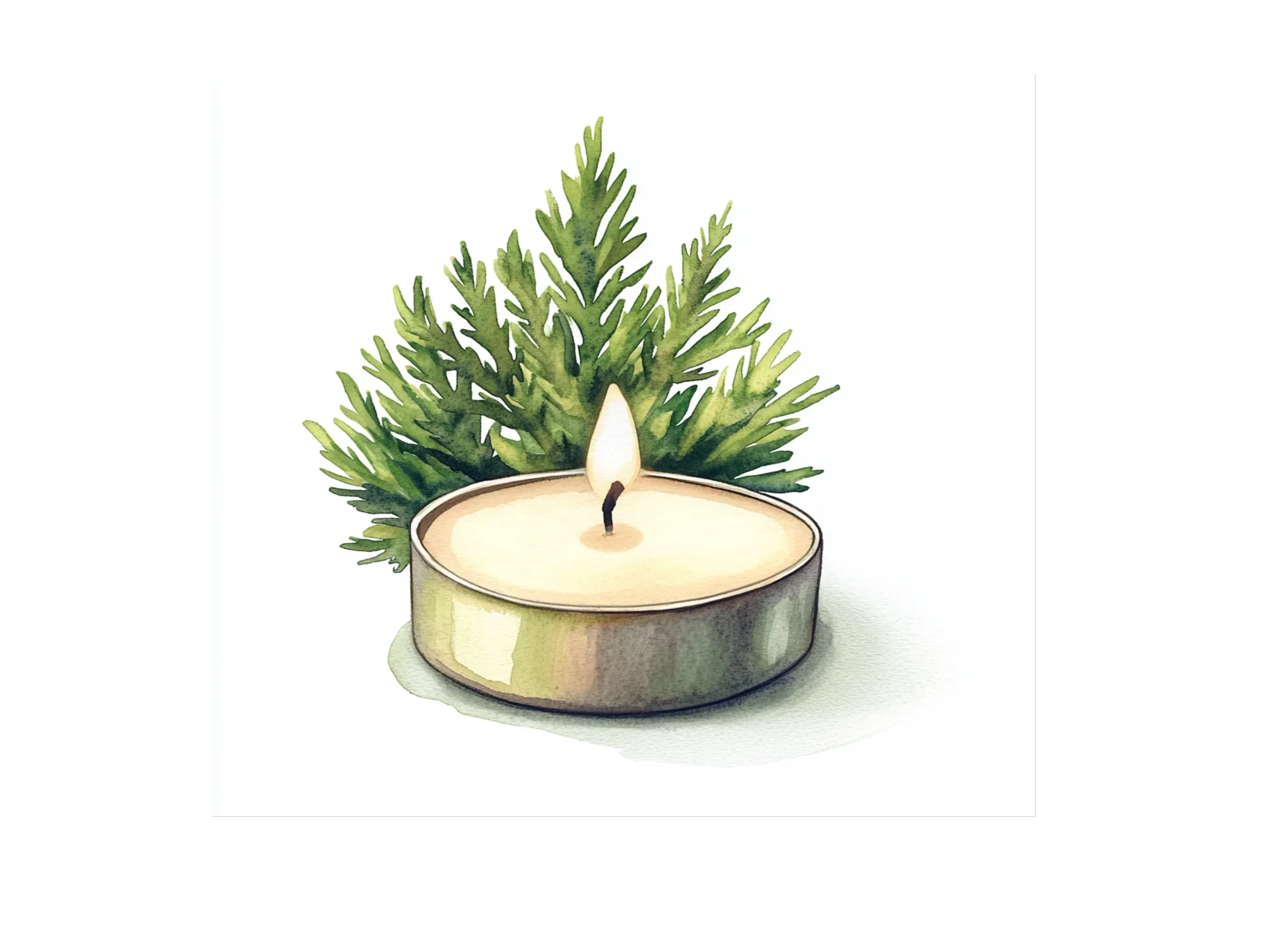 Christmas Evergreen Candle Clipart Bundle - Image 3