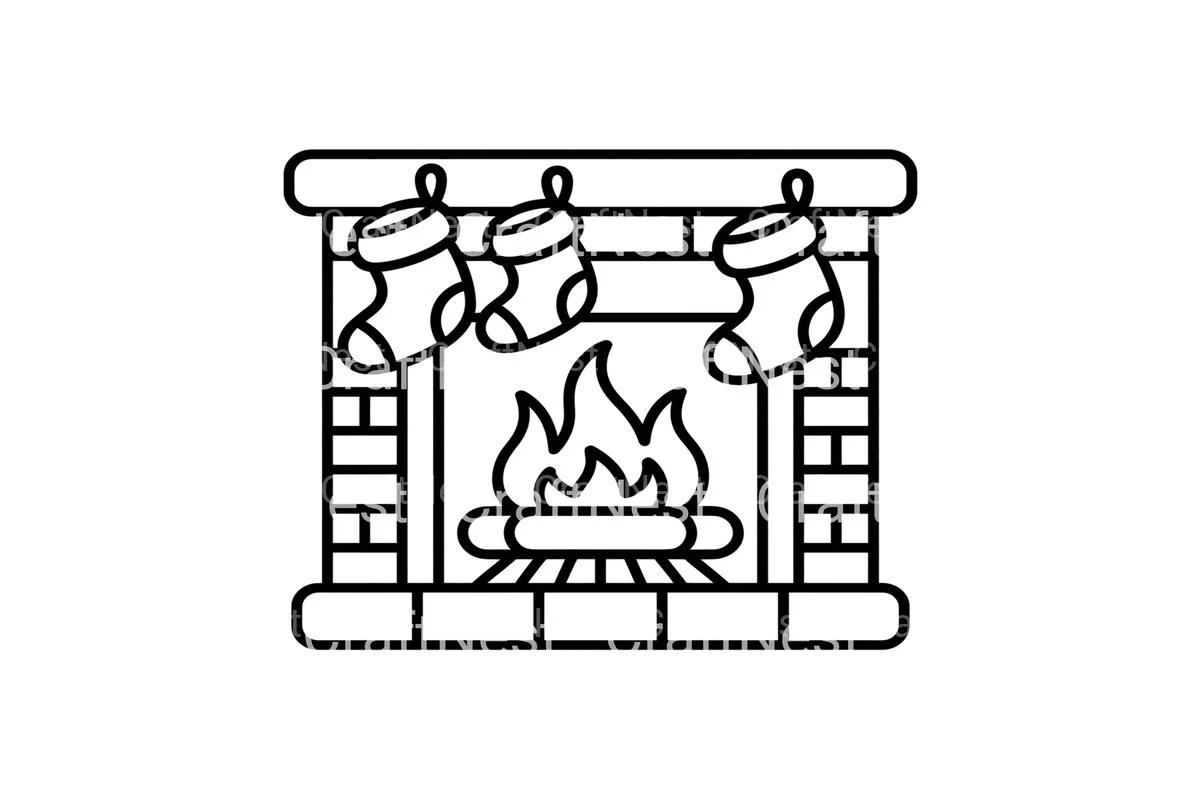 Christmas Fireplace Coloring Books - Image 3