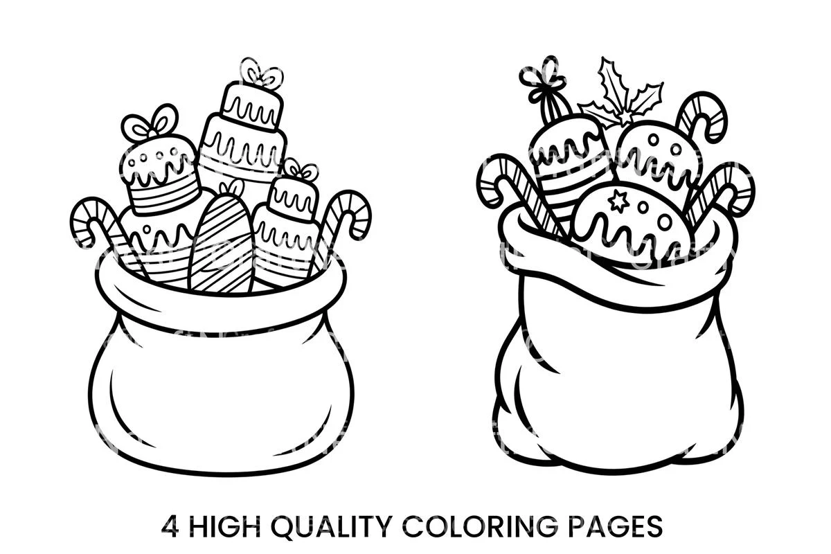 Christmas Gift Bags Coloring Books