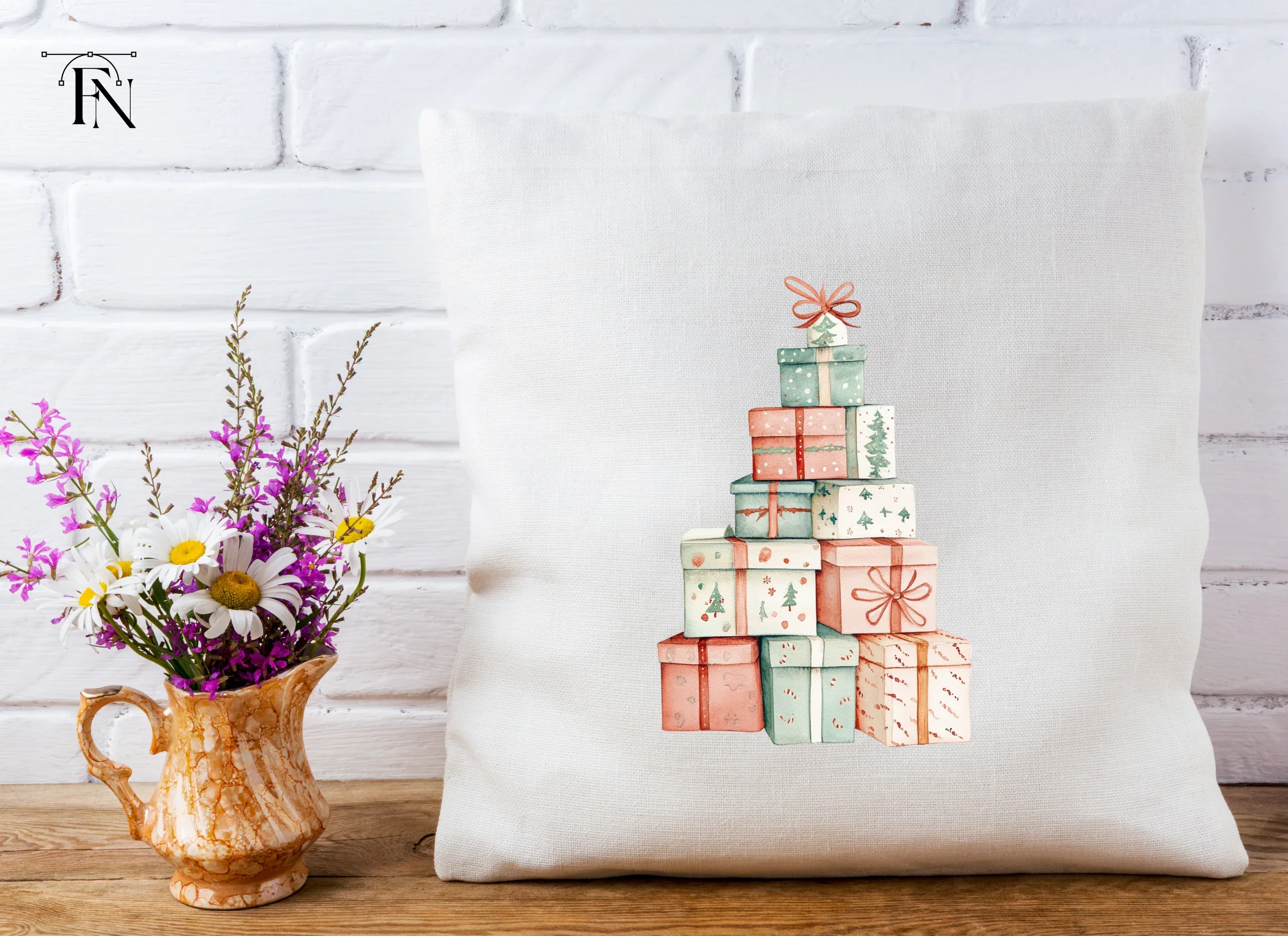 Christmas Gift Box Stacks Clipart Bundle - Image 5