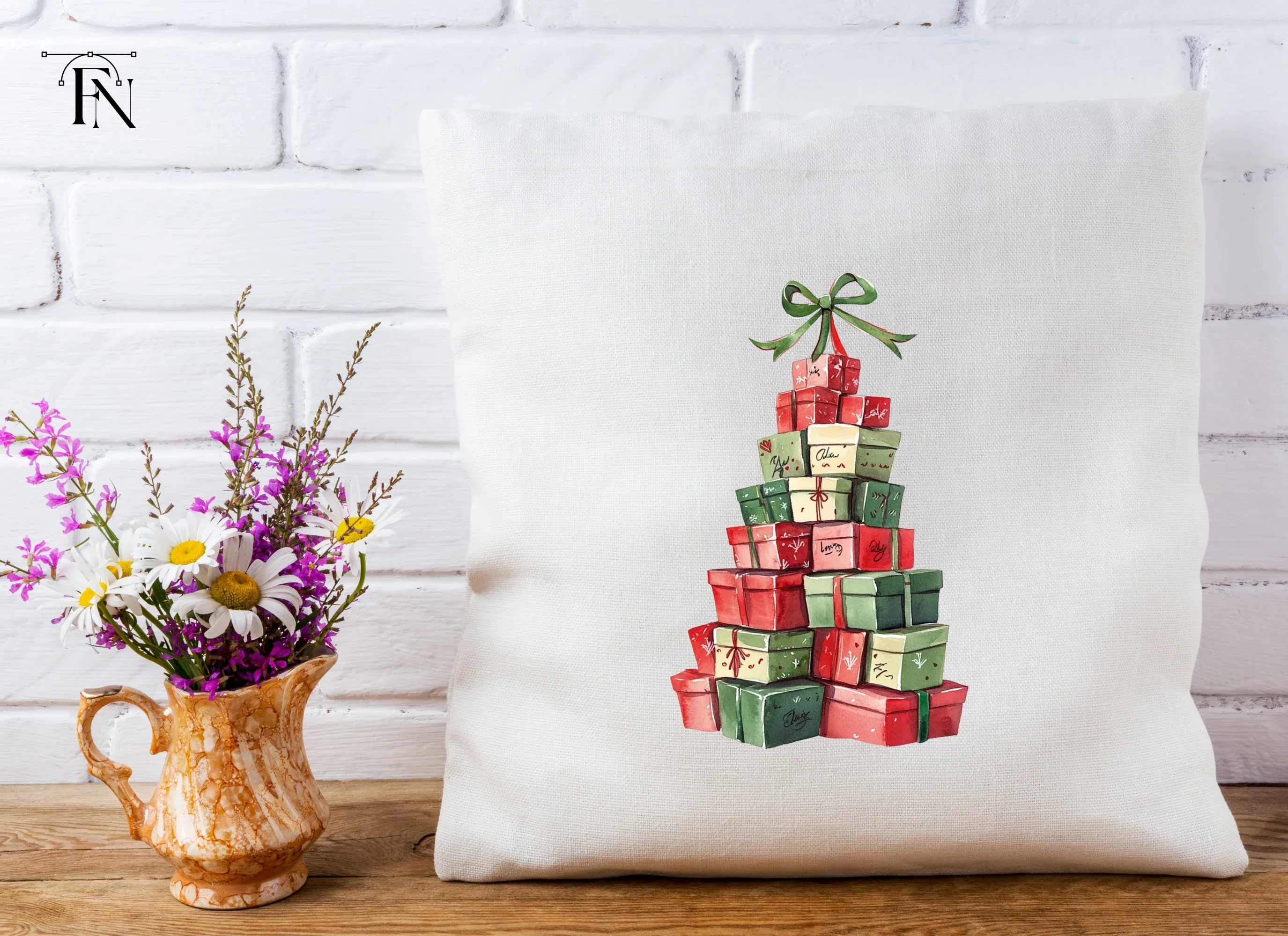 Christmas Gift Box Trees Clipart Bundle - Image 5