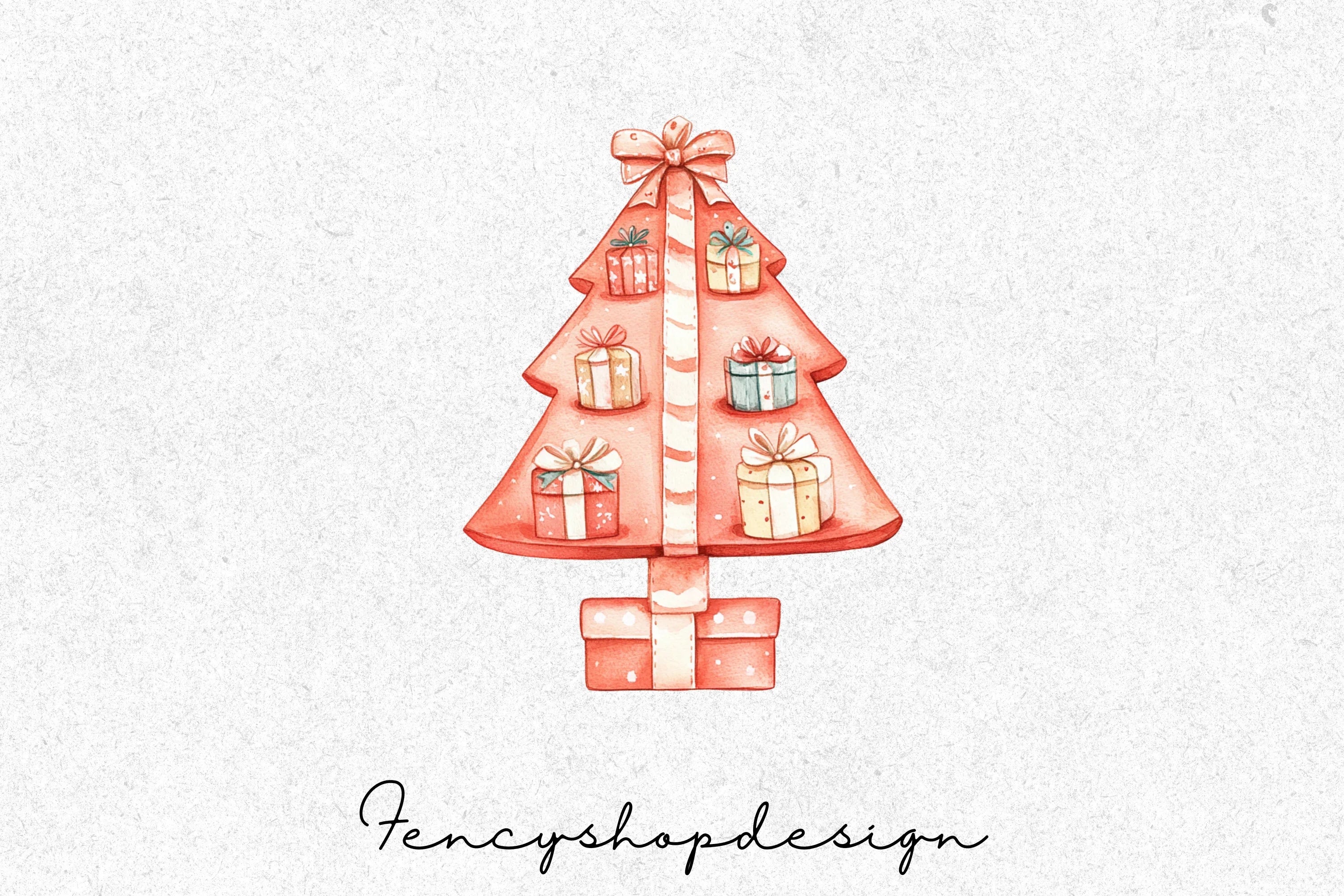 Christmas Gift Stacks Clipart Bundle - Image 6