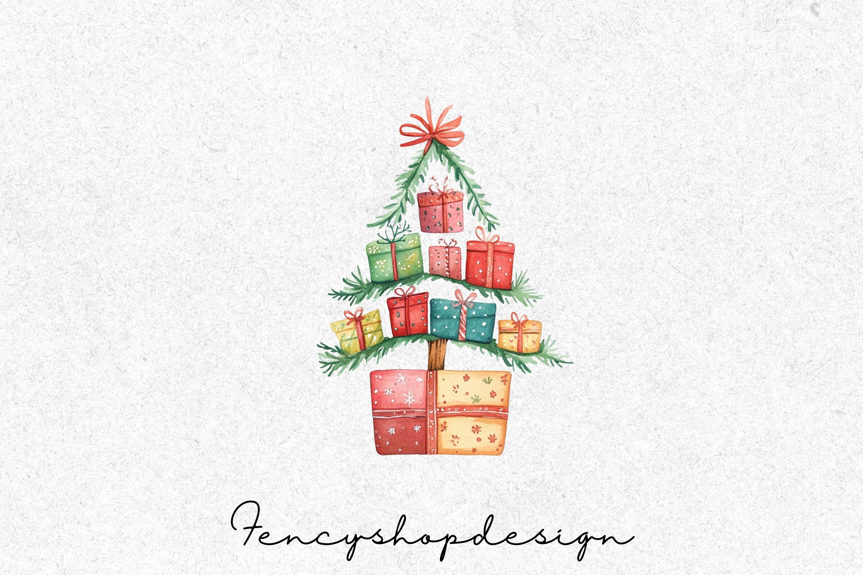 Christmas Gift Stacks Clipart Bundle - Image 2