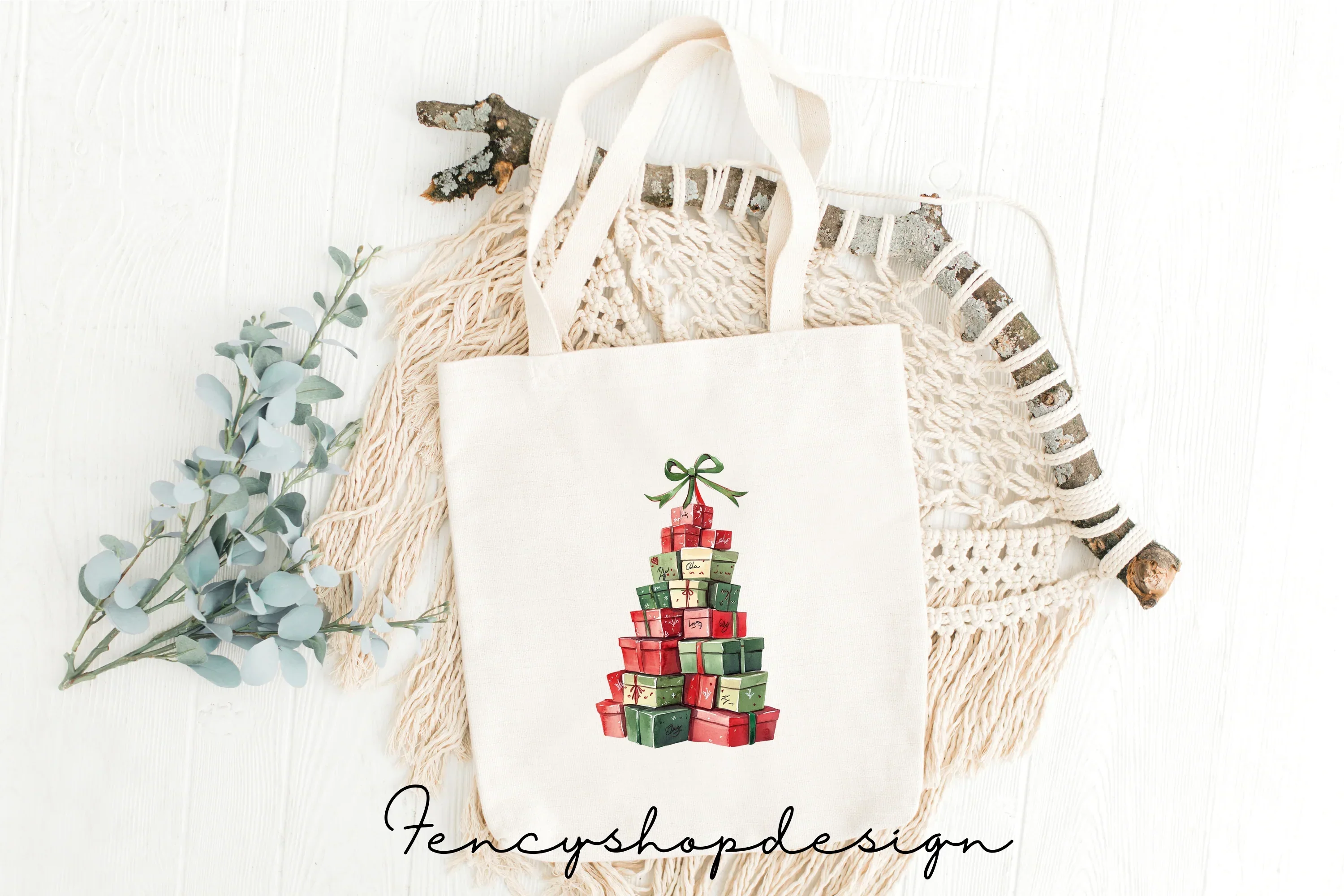 Christmas Gift Stacks Clipart Bundle - Image 7