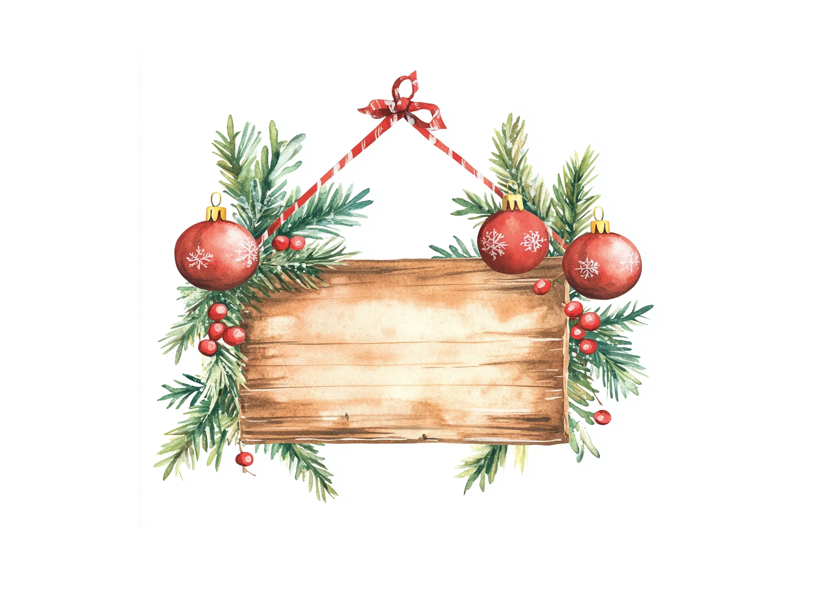 Christmas Holly Wreath Clipart Bundle - Image 2