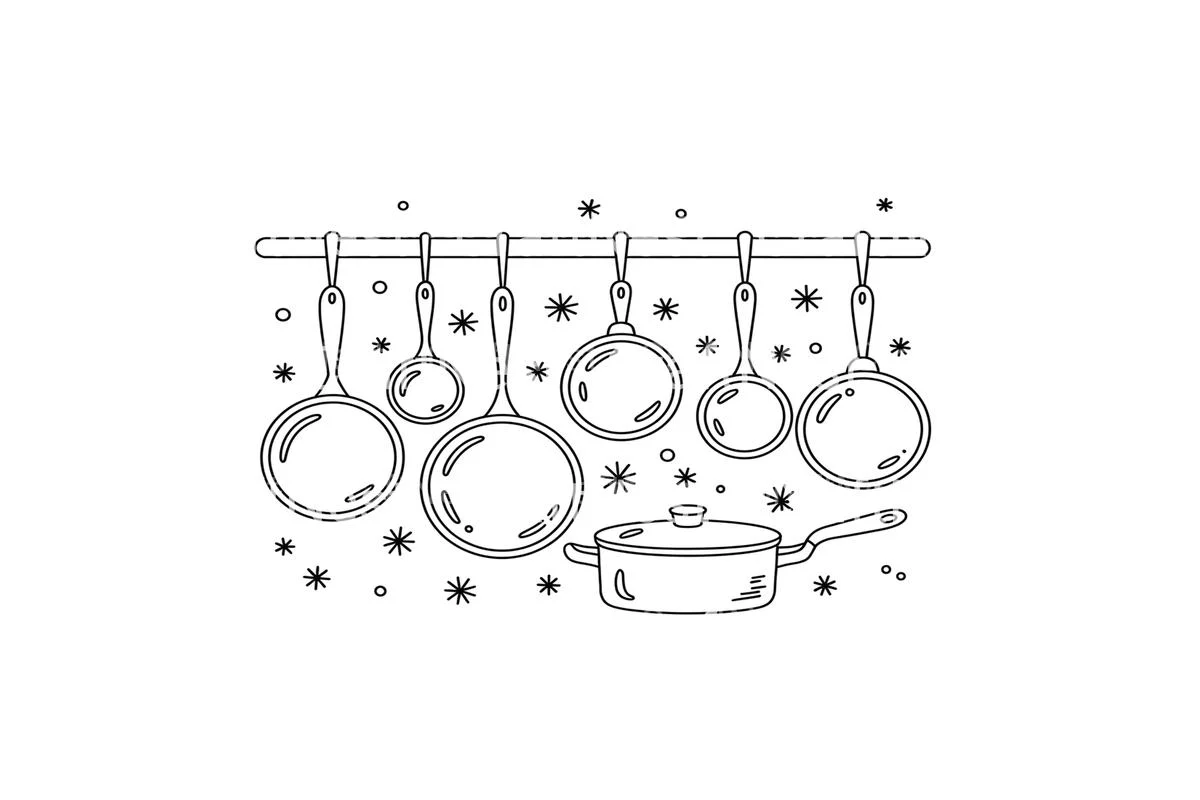 Christmas Kitchen Pots Coloring Books - Image 4
