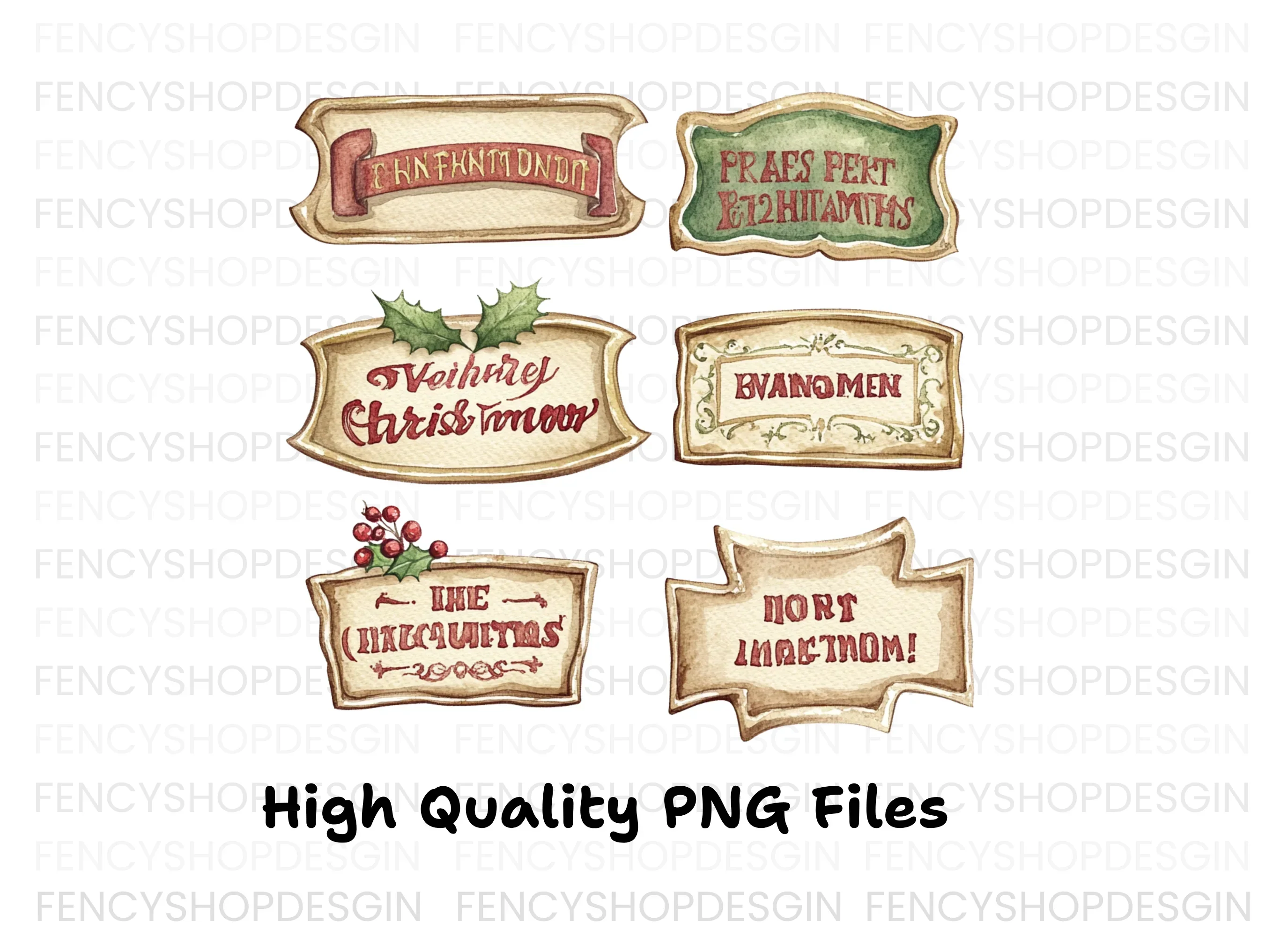 Christmas Labels Clipart Bundle - Image 2
