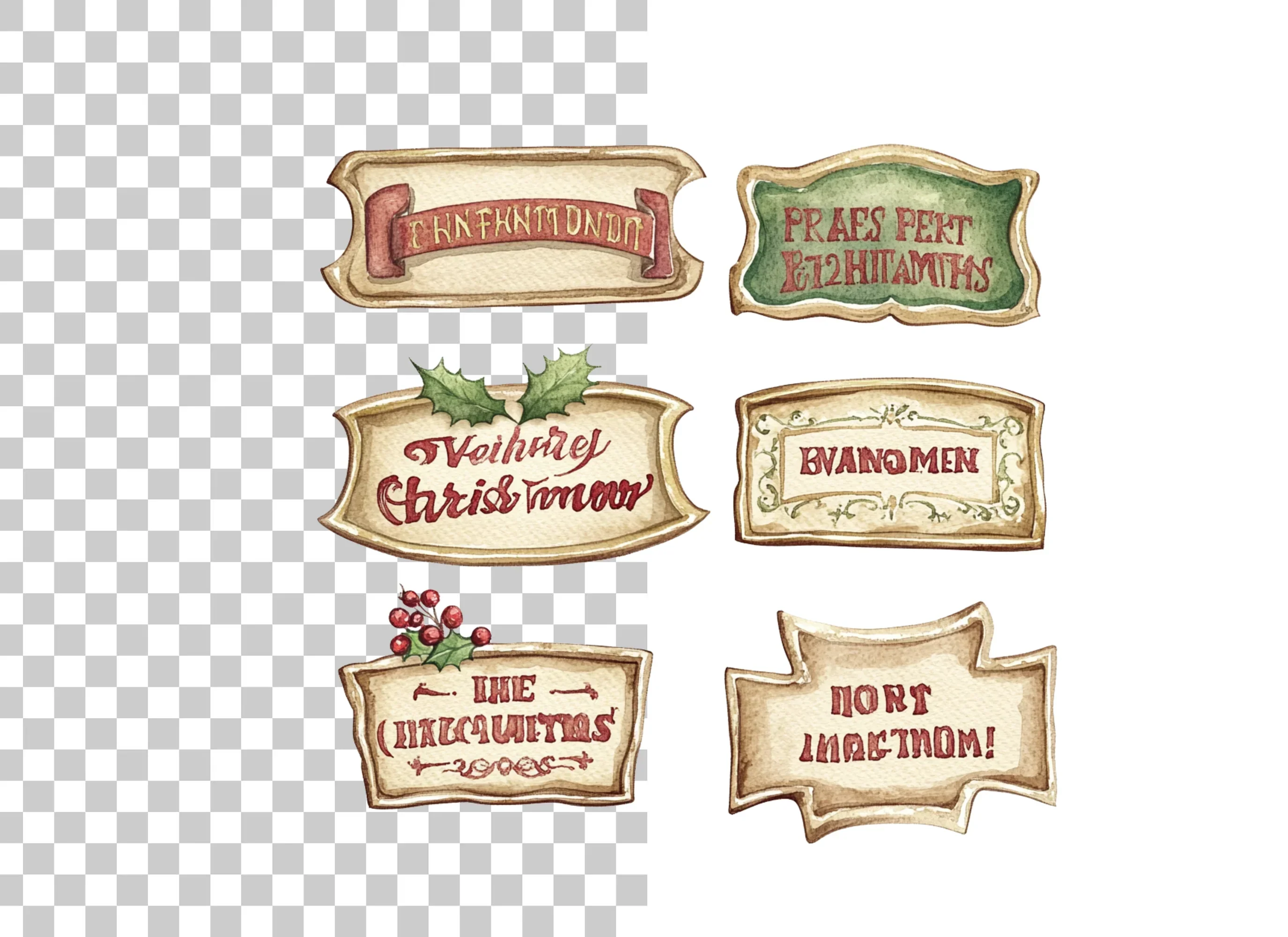 Christmas Labels Clipart Bundle - Image 6