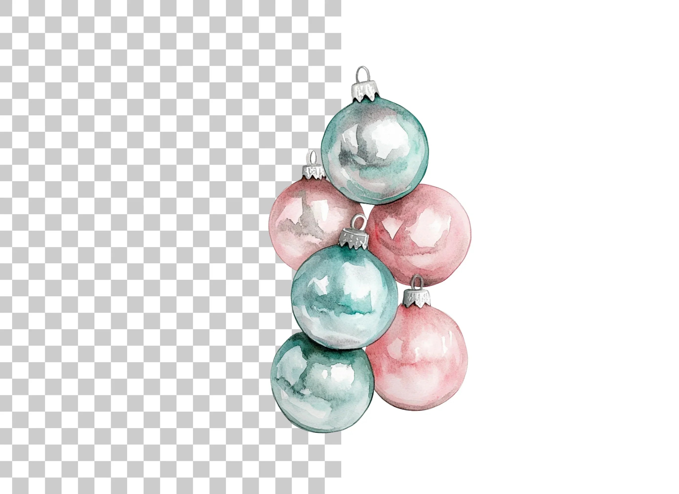 Christmas Ornament Stacks Clipart Bundle - Image 2