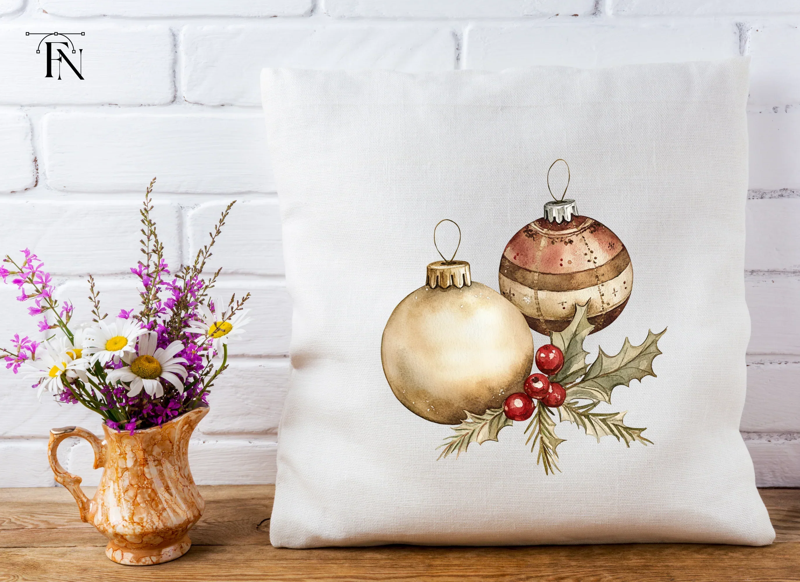 Christmas Ornaments and Holly Clipart Bundle - Image 5